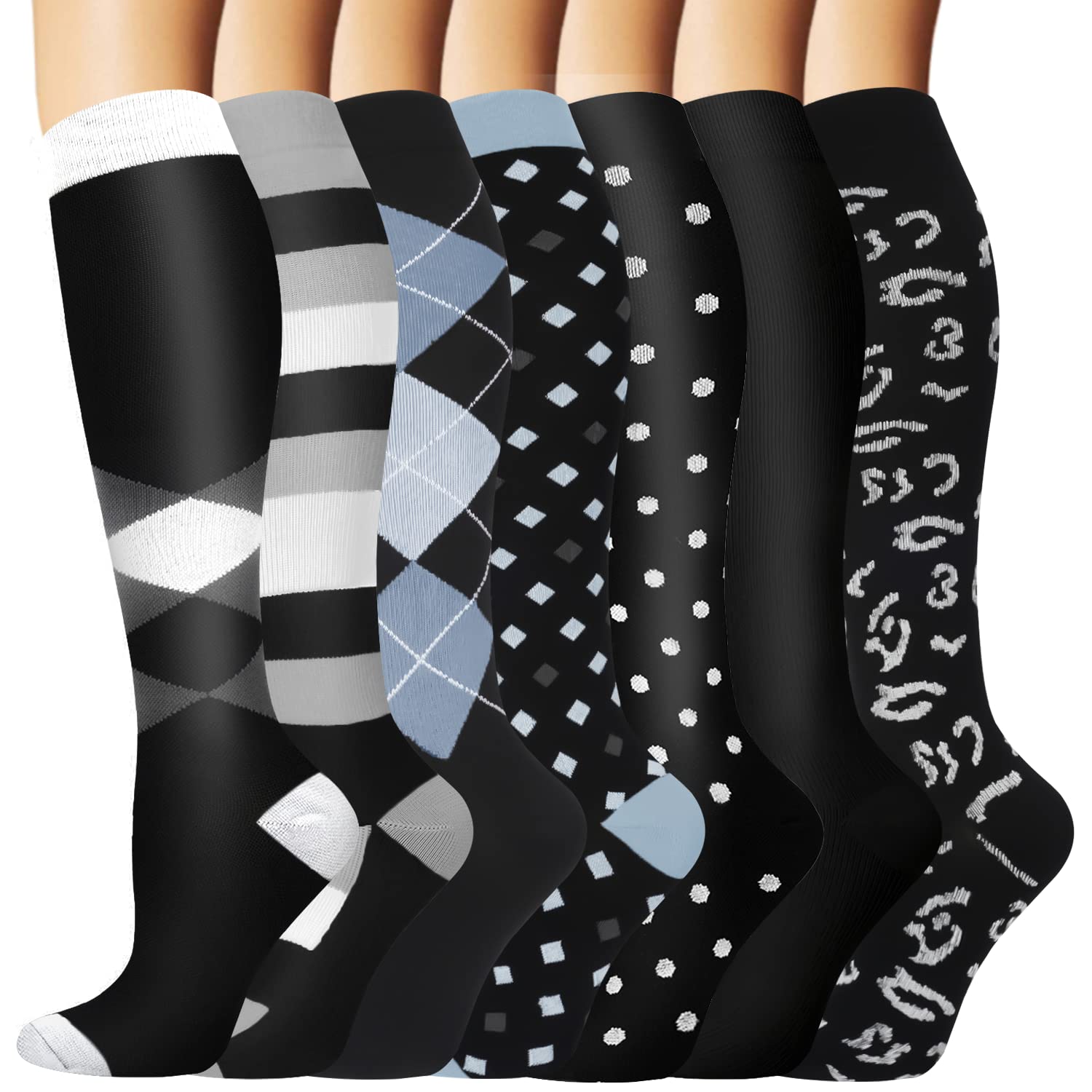 Best Compression Socks for Men & Women 20-30mmHg - Medical Grade Graduated Support Socks for Running, Soccer, Nurses & Travel - Improve Circulation & Reduce Swelling