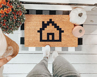 Premium Vinyl Back Coir Doormat - Non-Slip, Durable & Waterproof Welcome Mat for Home, Office & Outdoor Use - Perfect for Entryway, Patio & Garage