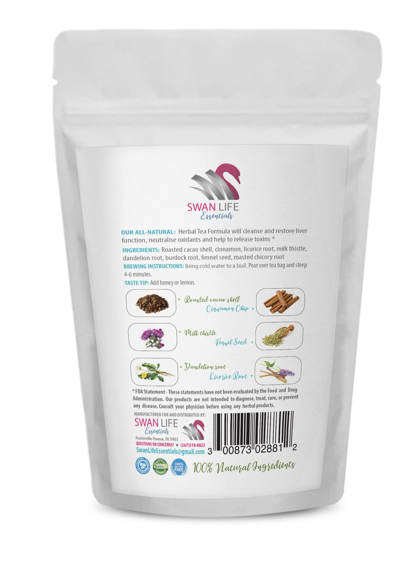 Organic Liver Detox Herbal Tea with Burdock Root & Dandelion - Caffeine Free Liver Cleanse & Repair Support - 14 Tea Bags (14 Day Supply) - Perfect for Daily Detox, Post-Holiday Recovery & Wellness Routine