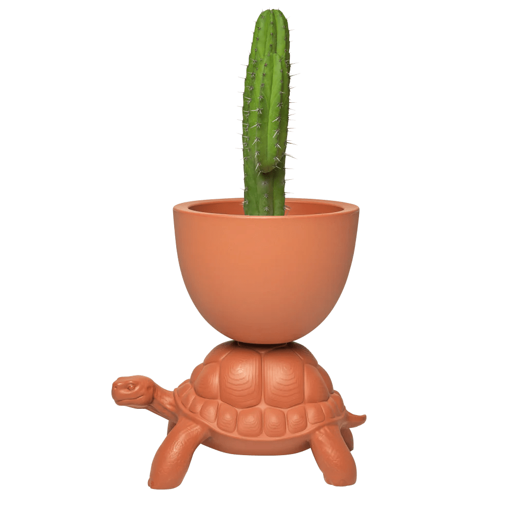 Qeeboo Turtle-Shaped Planter & Champagne Cooler - Unique Home Decor & Party Accessory for Indoor/Outdoor Use