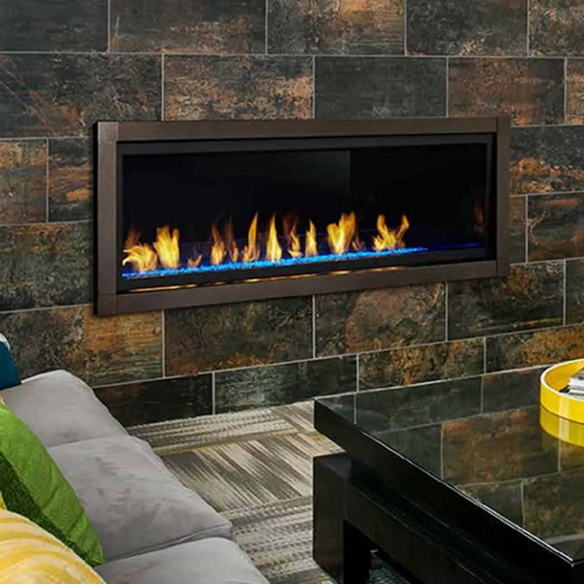 Monessen Artisan 60-Inch Ventless Linear Gas Fireplace - AVFL60 - Modern Home Heating Solution for Living Rooms & Bedrooms