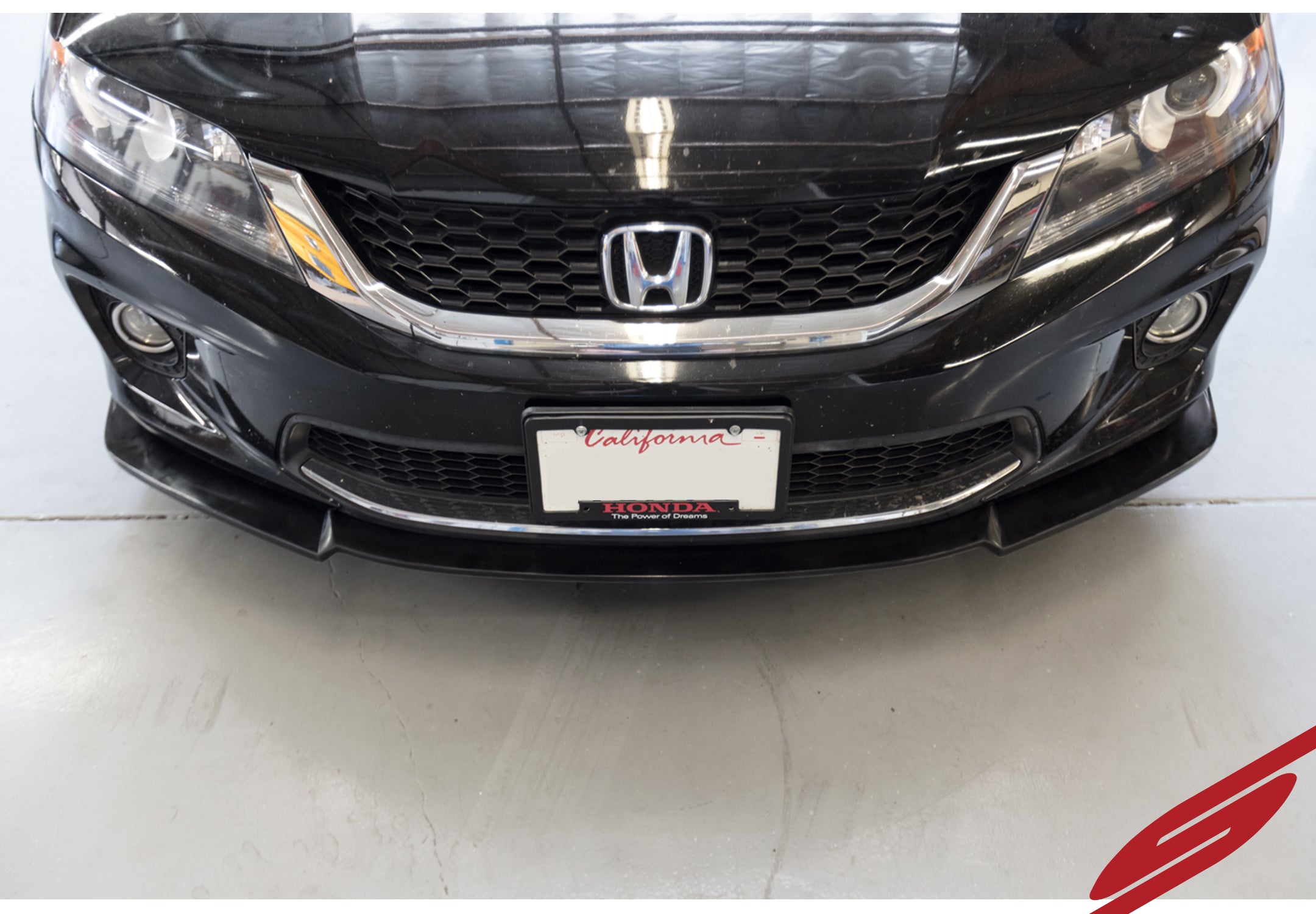 2013-2015 Honda Accord Coupe Front Splitter Lip Spoiler - Unpainted ABS Plastic (KB25001) - Enhance Sporty Look & Aerodynamics for Street Racing & Car Shows