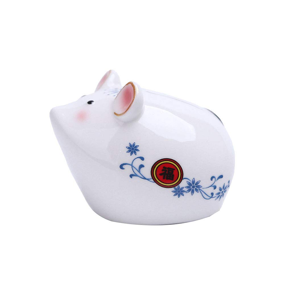 IMIKEYA Ceramic Rat Piggy Bank - Cute Money Saving Box for Kids & Adults - Perfect for Home Decor, Gift Giving, and Financial Education