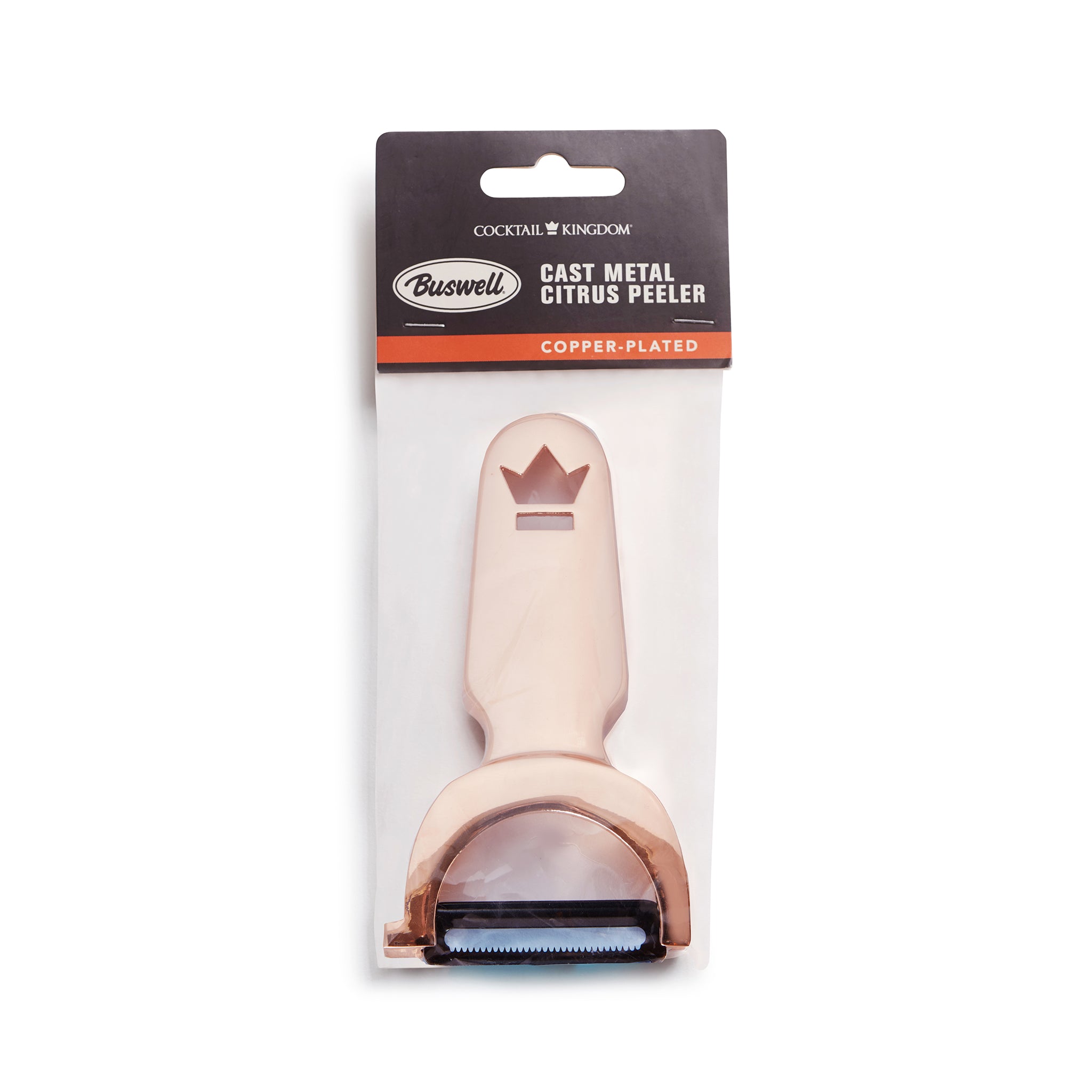 BUSWELL® Stainless Steel Serrated Cast Metal Peeler - Copper Plated Kitchen Tool for Peeling Fruits & Vegetables Efficiently