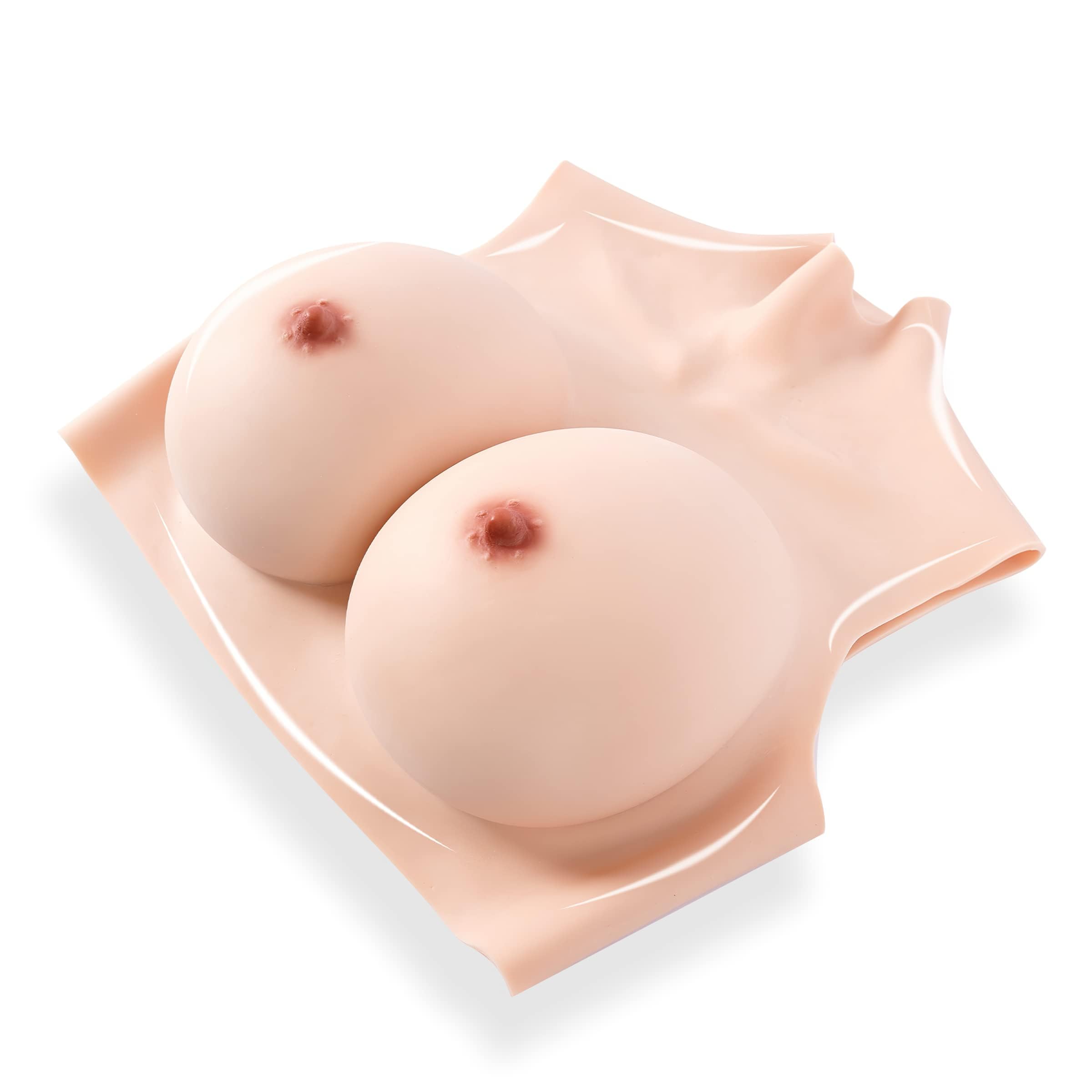 Premium Silicone Breastplate - Realistic Fake Breasts for Cosplay, Drag, and Transgender Use - Comfortable & Natural-Looking Breast Forms (Regular Size) - Perfect for Costumes, Gender Affirmation, and Confidence Boosting
