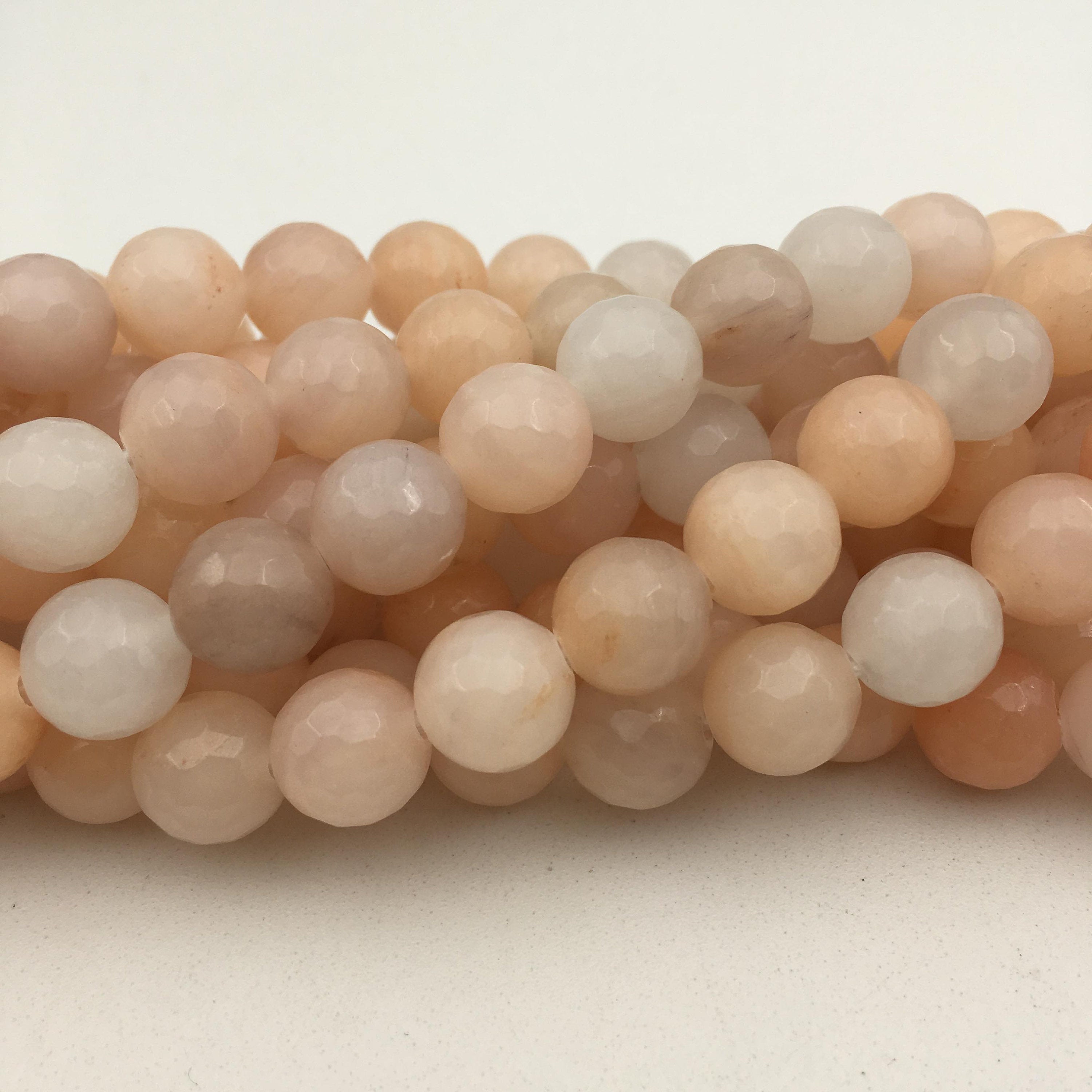 2.0mm Large Hole Pink Aventurine Faceted Round Beads - 6mm, 8mm, 10mm, 12mm, 15.5 Inch Strand - DIY Jewelry Making, Bracelet & Necklace Craft Supplies for Women & Girls