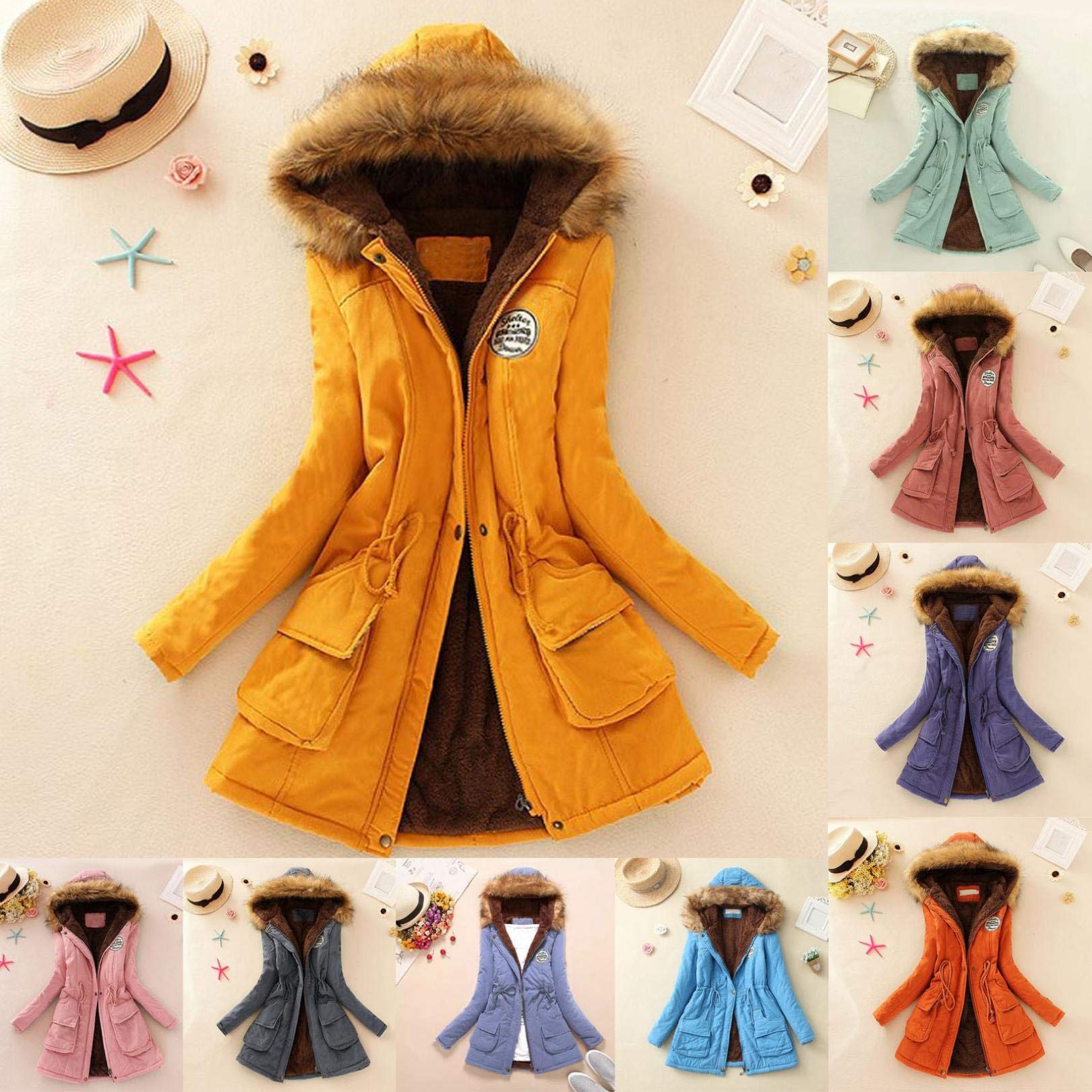 Women's Winter Coat - Warm Hooded Jacket, Slim Fit Cardigan Sweater for Cold Weather | Cozy Long Overcoat for Outdoor Activities, Work & Casual Wear