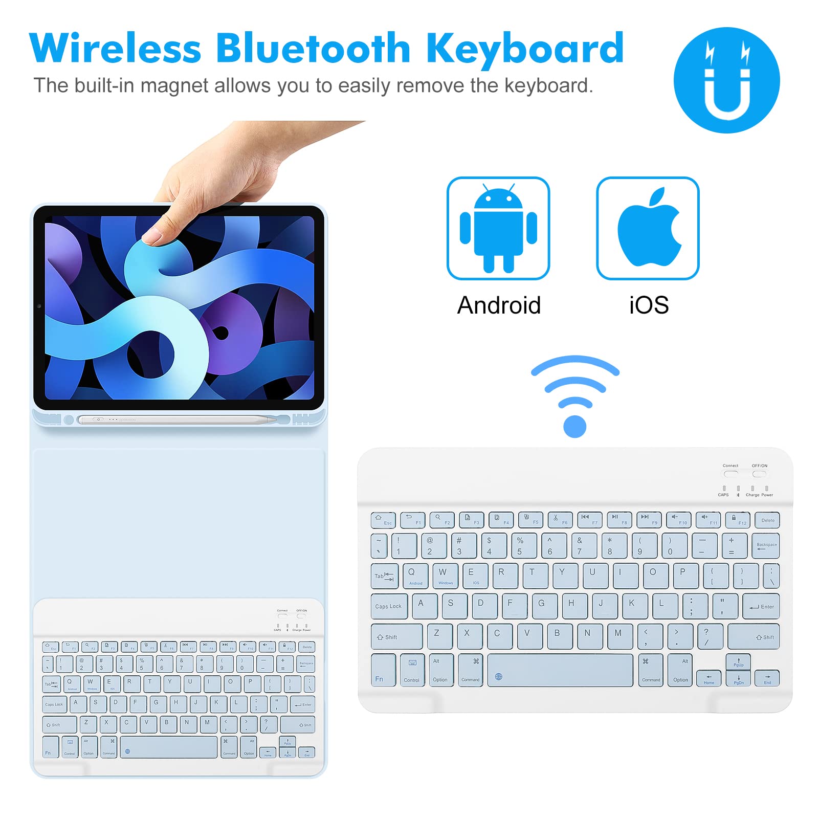 GOKOCO Detachable Bluetooth Keyboard Case for iPad Air 11