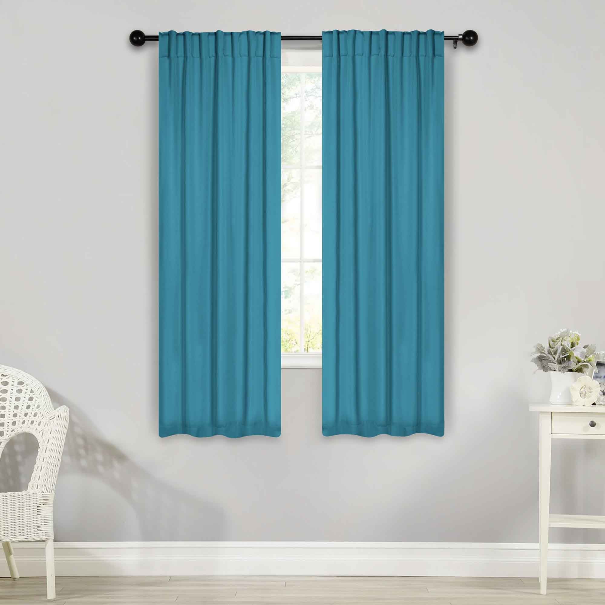 Blackout Curtains for Bedroom - Solid Room Darkening Back Tabs Window Drapes, Set of 2 Panels - Perfect for Nursery, Home Theater & Light Sleepers