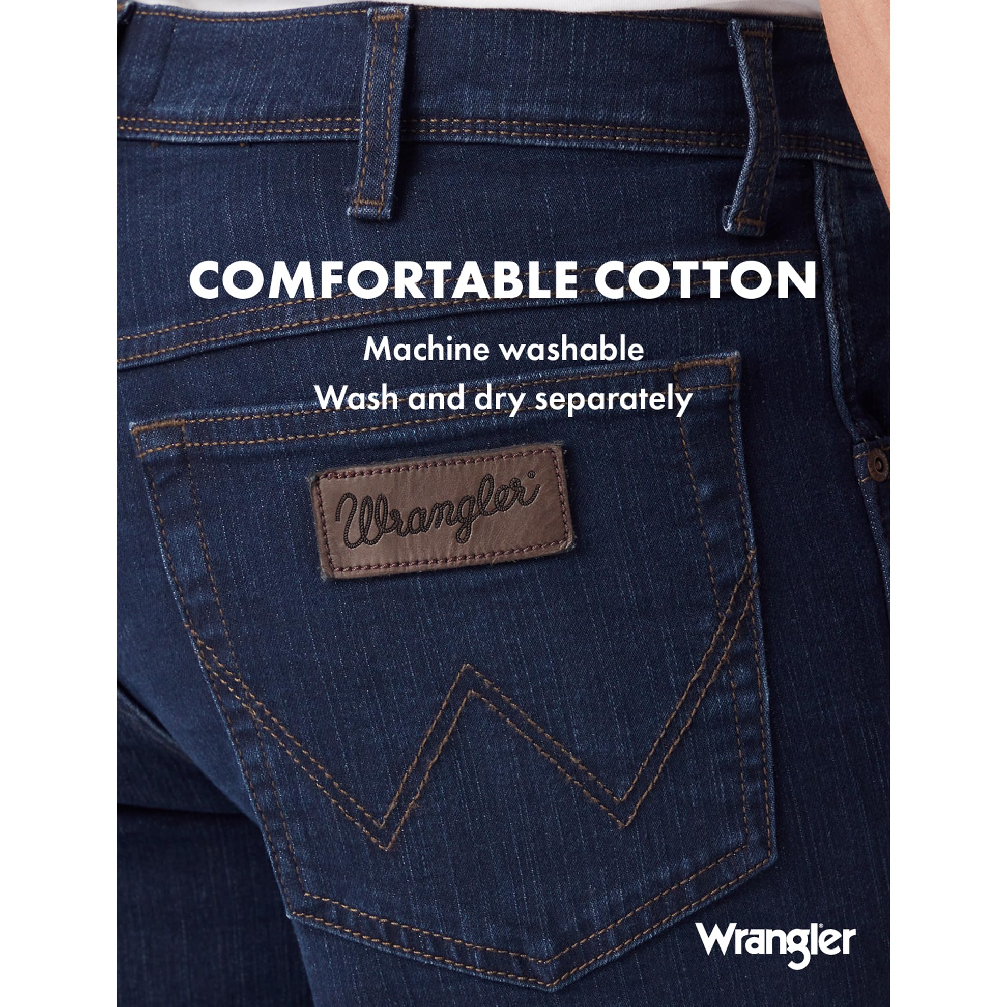 Wrangler Men's Texas Tonal Jeans - Classic Fit Denim Pants for Casual Wear, Work & Outdoor Activities | Comfortable & Durable Jeans for Everyday Use