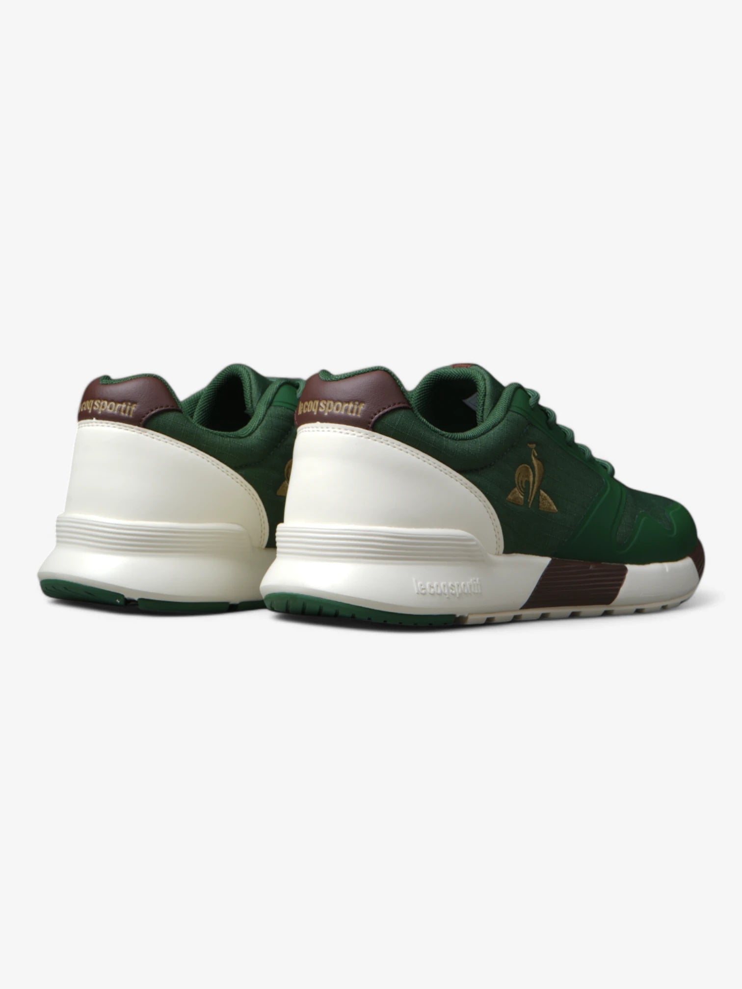 Le Coq Sportif Omega X Sport Sneakers - Light Brown & Green Running Shoes for Men | Comfortable Athletic Shoes for Jogging, Gym & Casual Wear