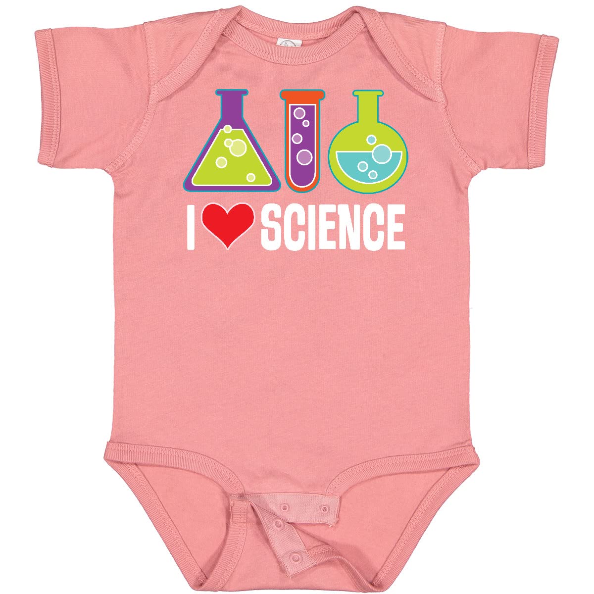 Inktastic I Love Science Chemistry Teacher Baby Bodysuit - Cute Science-Themed Outfit for Infants, Toddlers & Science Lovers - Perfect for Classrooms, Labs & STEM Events