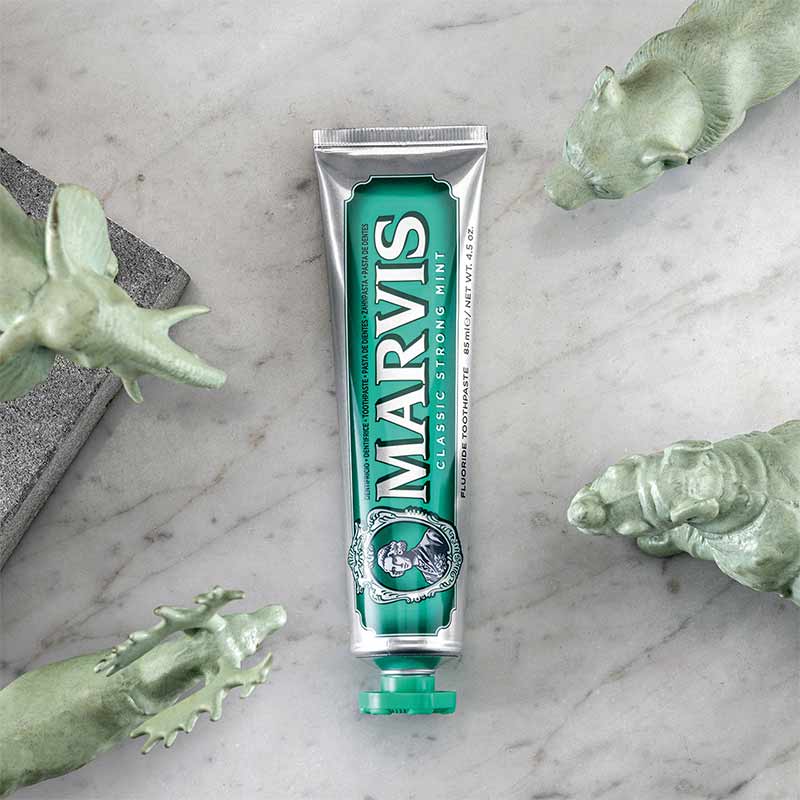 Marvis Classic Strong Mint Toothpaste - Refreshing Mint Flavor for Fresh Breath & Oral Hygiene | Perfect for Travel, Home & Office Use