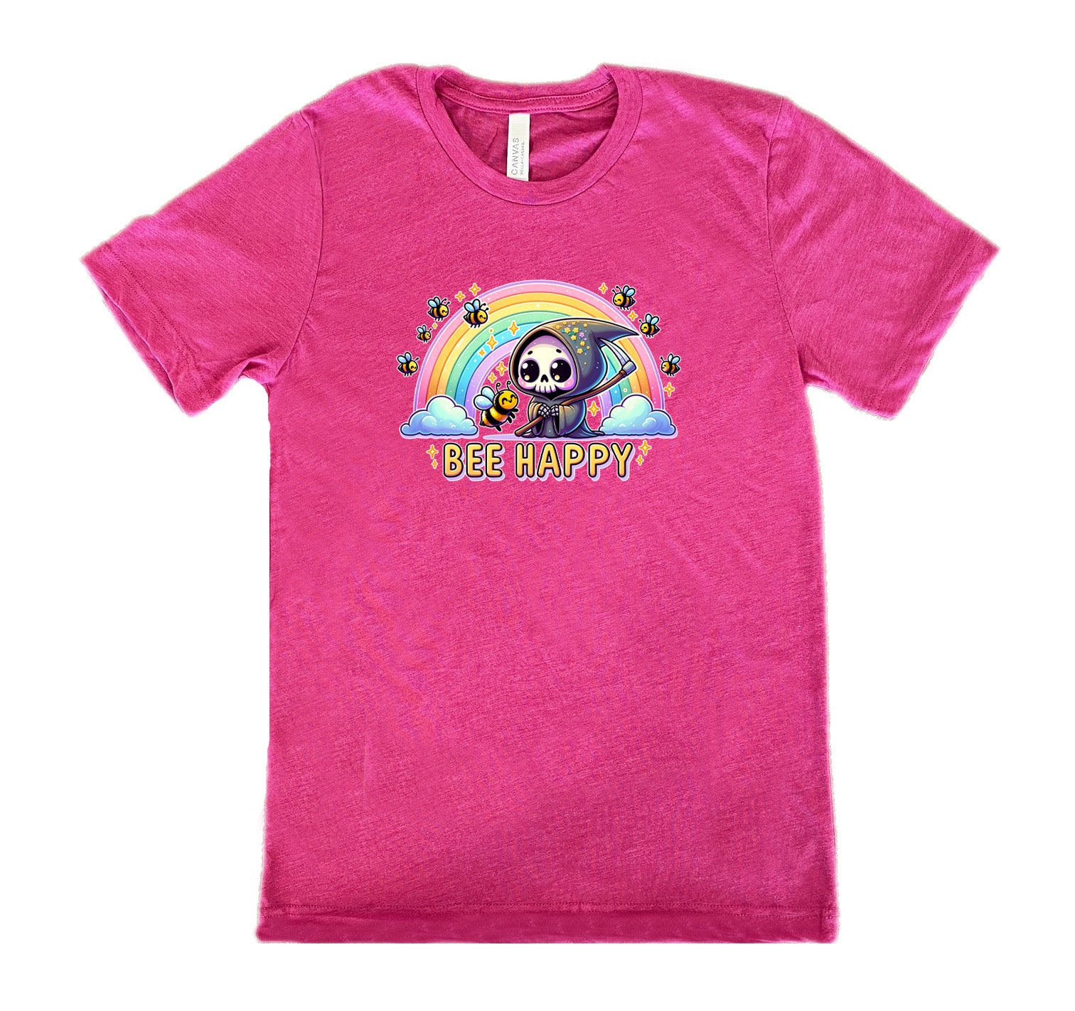 Bee Happy Unisex T-Shirt - Comfortable Cotton Tee for Men & Women - Perfect for Casual Wear, Gifts, and Everyday Outfits