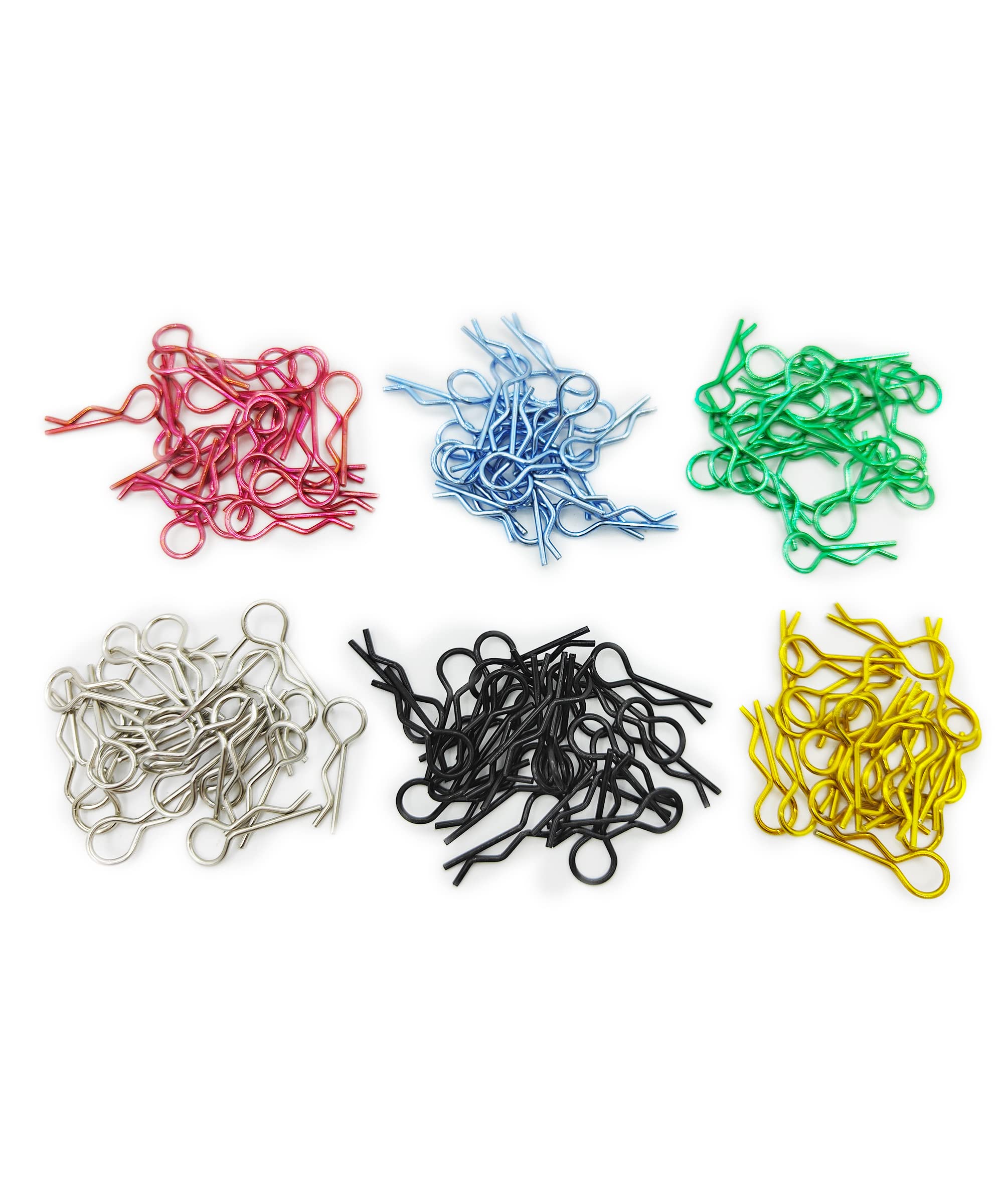 130pcs Universal RC Body Clips - Heavy Duty Steel R Clips for 1/10 & 1/12 Scale RC Cars - Compatible with Redcat, HPI, Himoto, HSP, Exceed - Perfect for Truck, Buggy & Shell Replacement - Secure Your RC Vehicle Body for Off-Road Racing & Bashing
