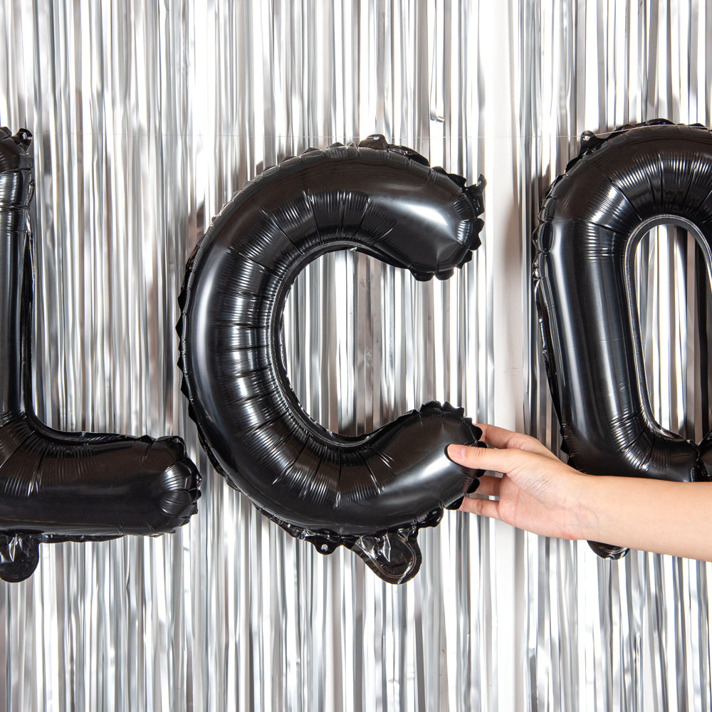 Balloonify Black Mylar Letter C Balloon - 16 Inch - 1 Count Box - Perfect for Birthday Parties, Baby Showers & Graduation Decorations