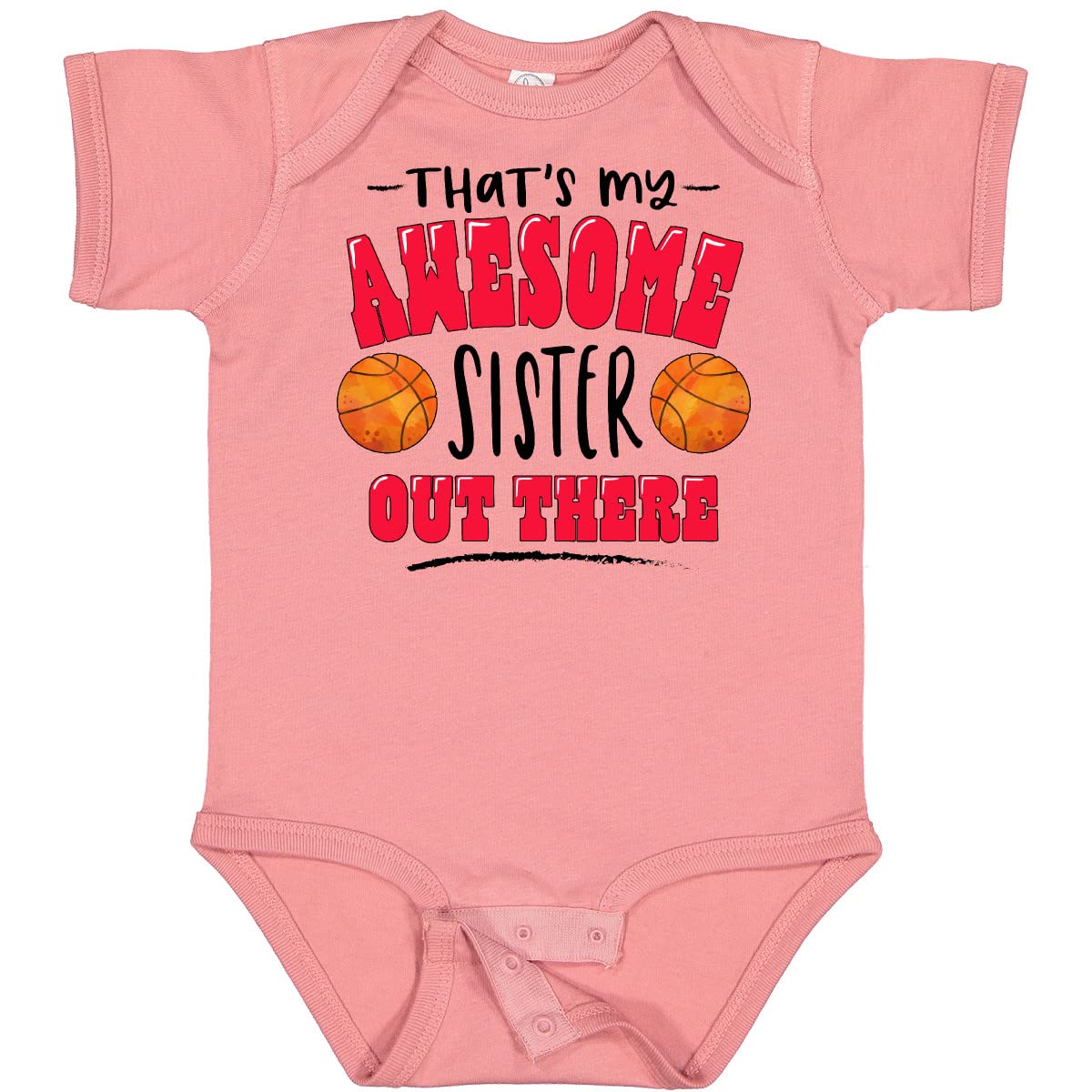 Inktastic Awesome Sister Basketball Baby Bodysuit - Perfect for Game Day