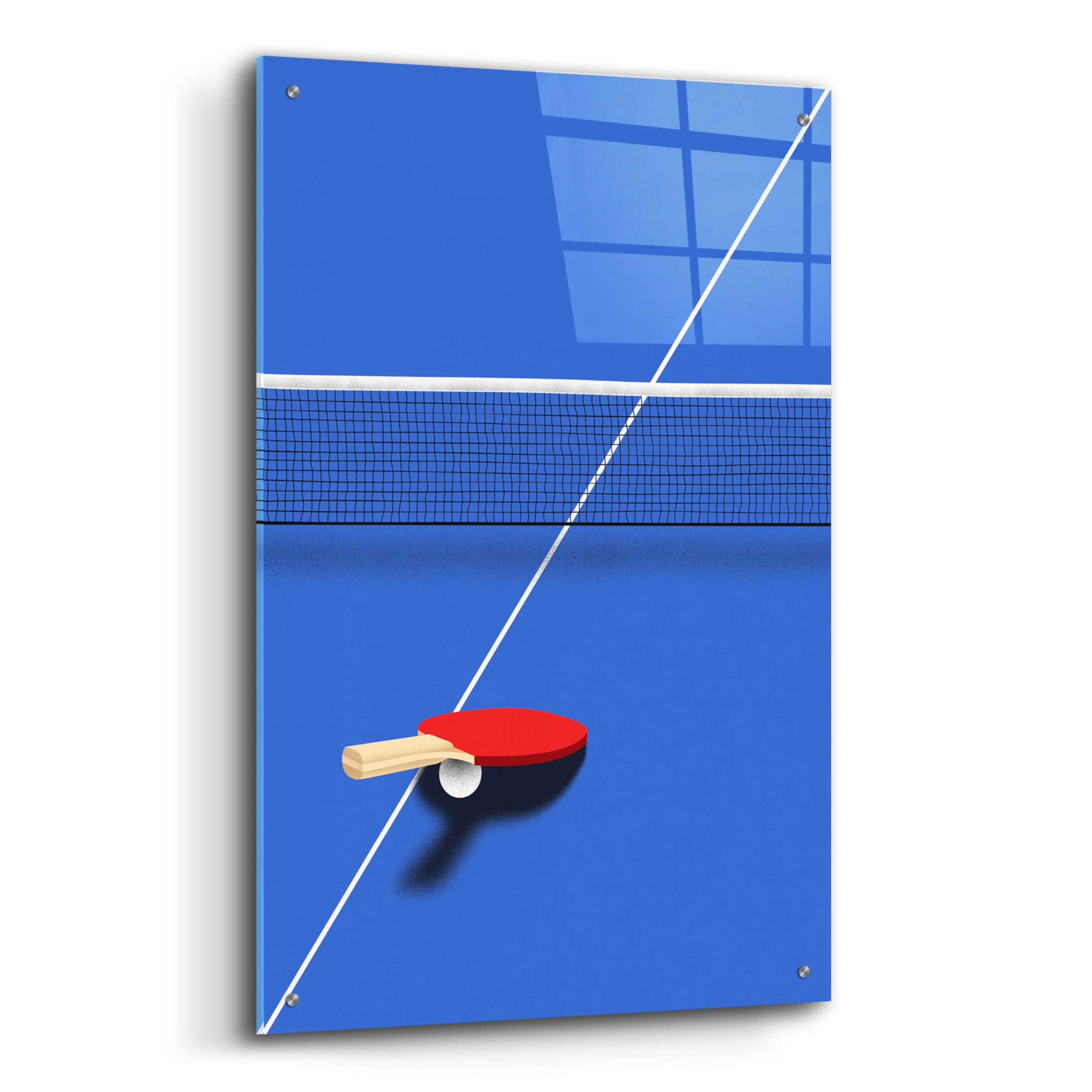 Epic Art 'Pingpong' by Robert Farkas - 24x36 Inch Acrylic Glass Modern Wall Decor - Perfect for Living Room, Bedroom & Office Decor