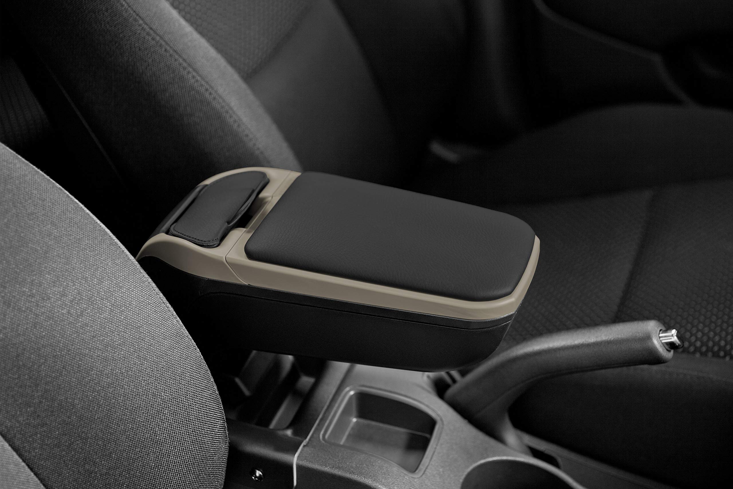 Armster 2 Black/Grey Car Seat Armrest with Storage Compartment & Foldable Design - Perfect for SEAT Arona (2018-2023) Models | Ideal for Long Drives & Road Trips