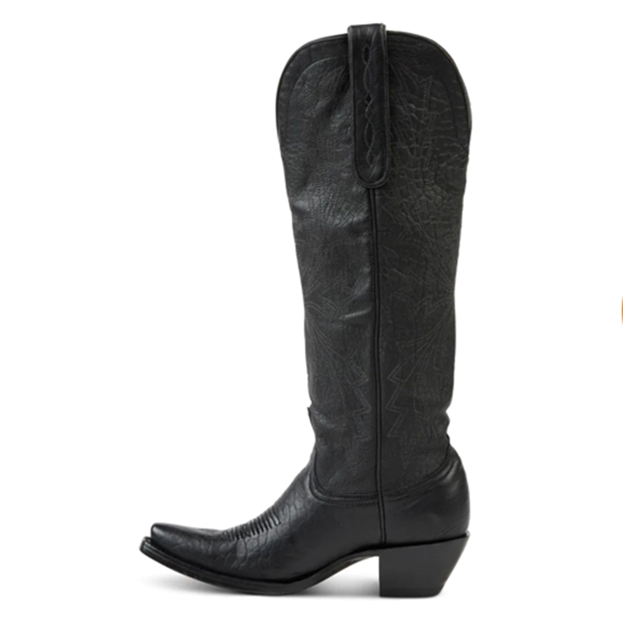 Allen Boots Cassidy Black Tall Soft Leather Pointed Toe Boots for Women - Stylish & Comfortable Knee High Boots for Fall, Winter & Casual Outfits