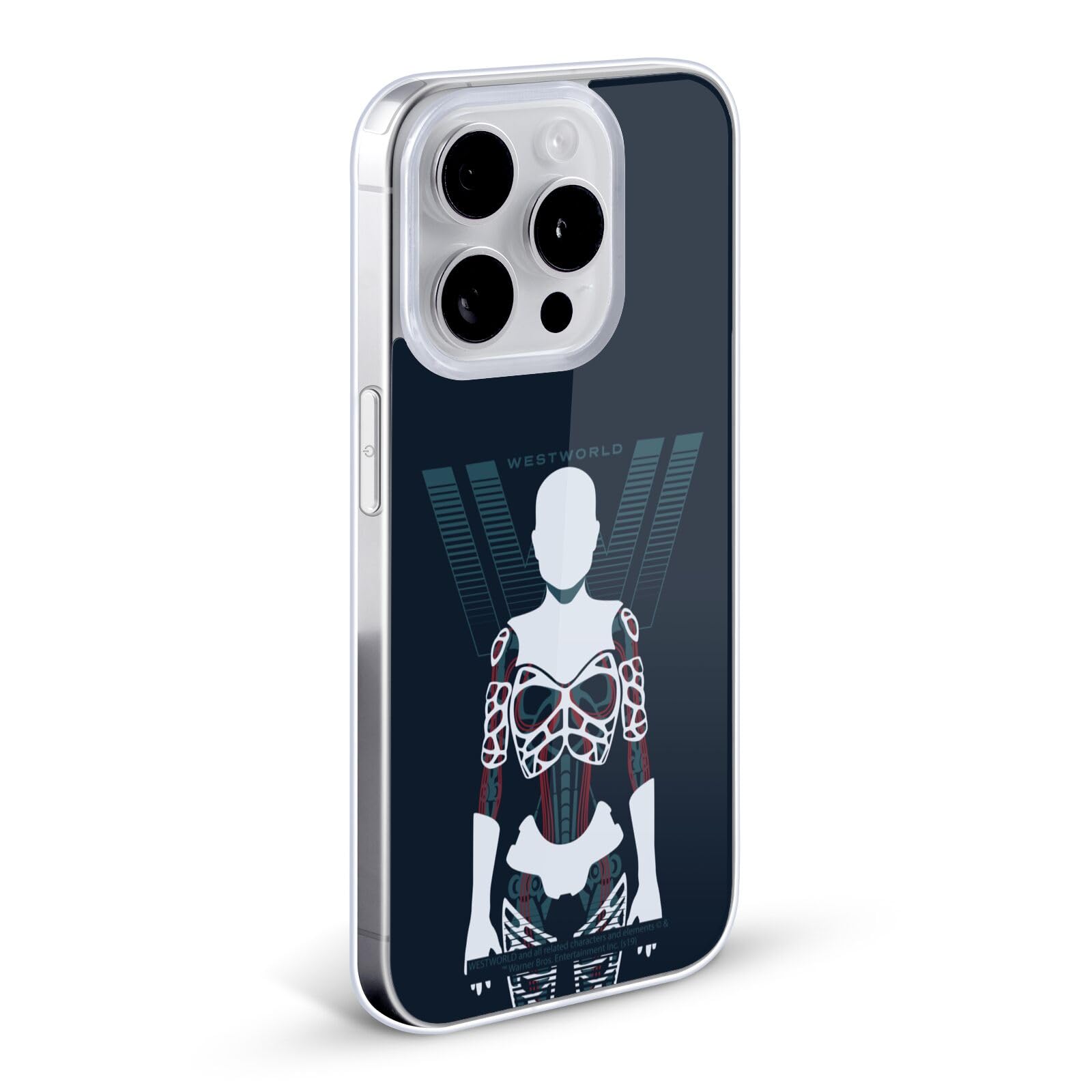 Officially Licensed Westworld Human Host Graphics Soft Gel Case for Apple iPhone 12 Mini - Durable Protective Phone Cover with Unique TV Show Design, Perfect for Fans and Everyday Use