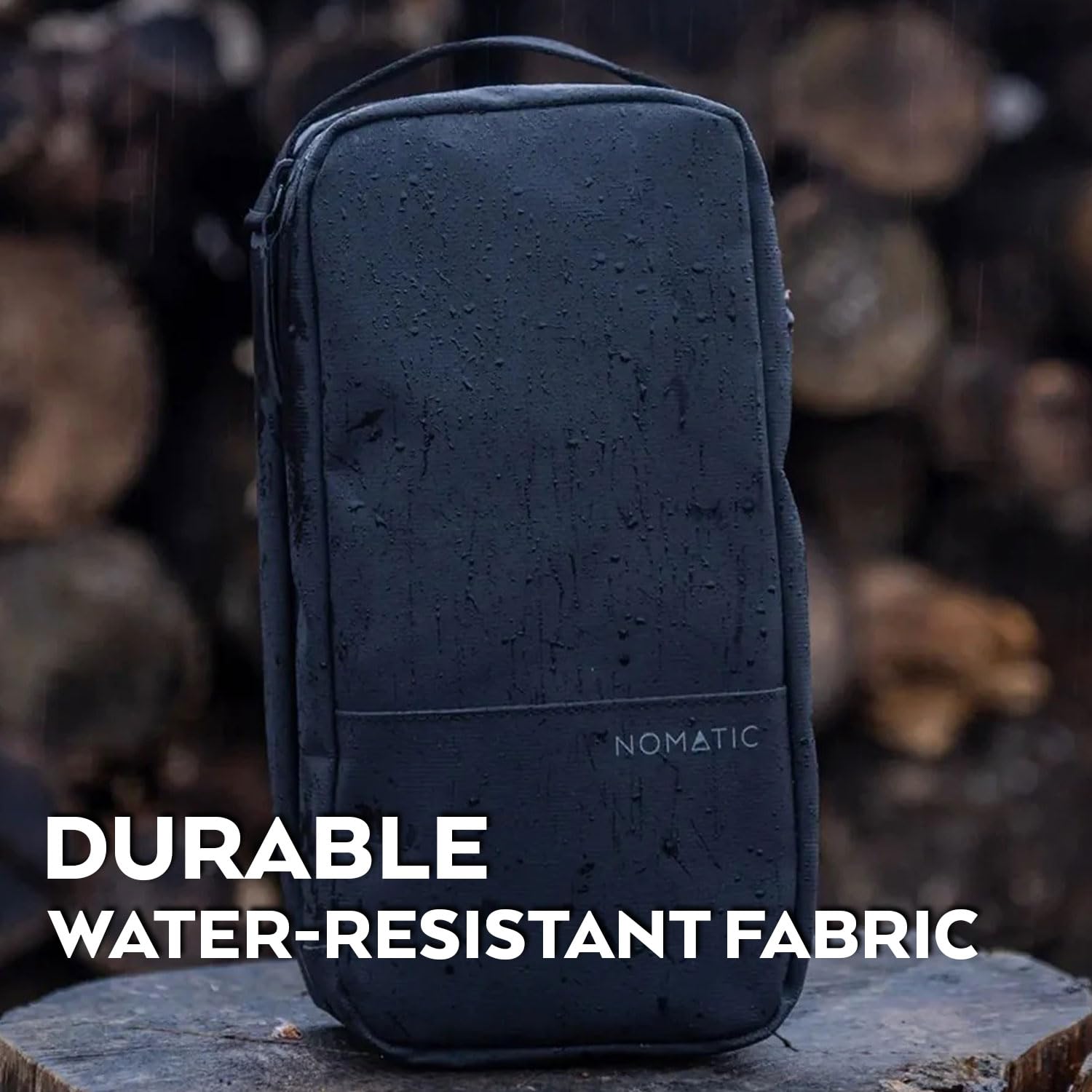NOMATIC Large Travel Toiletry Bag V2 - Waterproof Hanging Organizer for Toiletries & Makeup - Perfect for Airplane, Camping & Gym Essentials (Black)