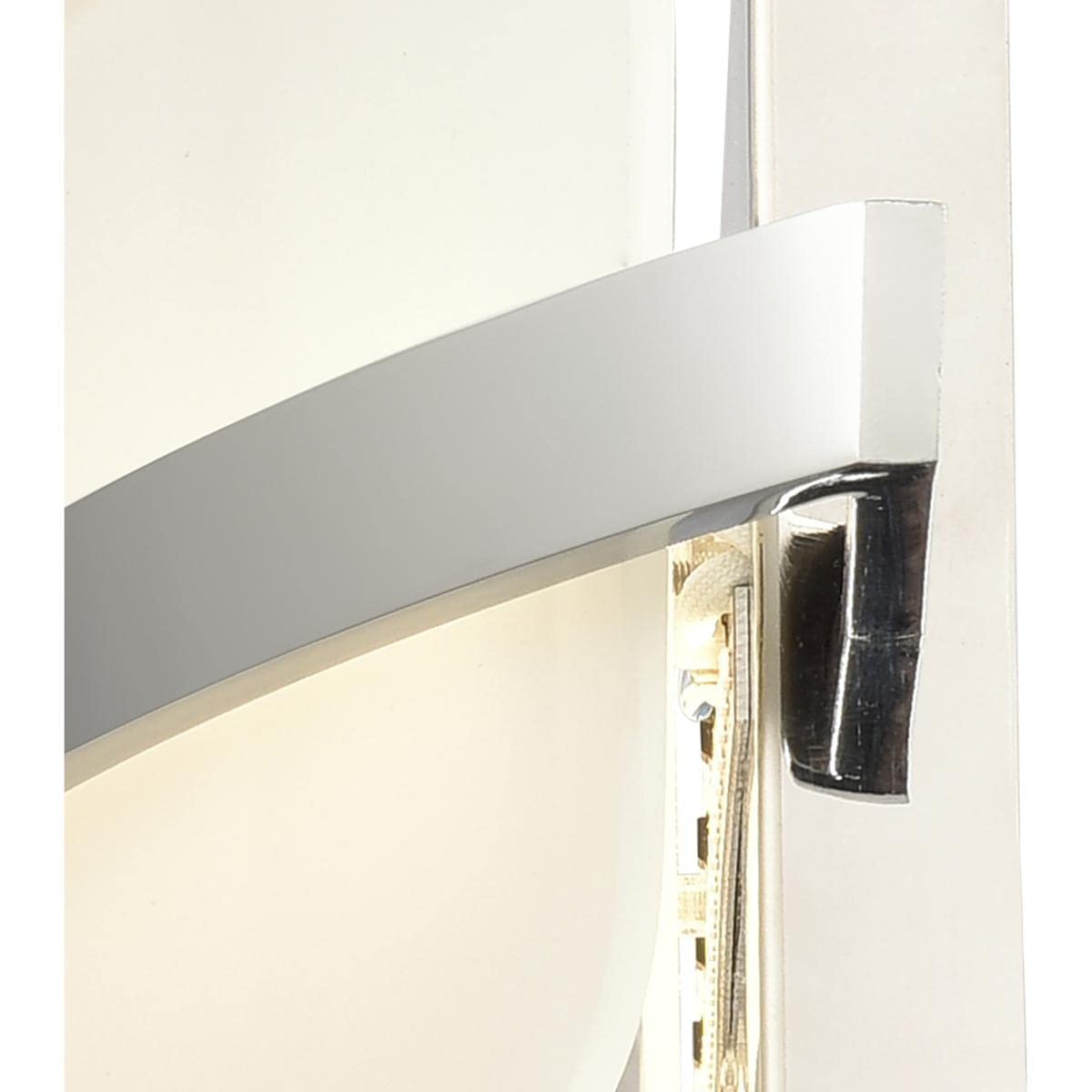 Elk Home Curvato Vanity Light - 1-Light Polished Chrome Finish with Opal Etched Glass, Modern Contemporary Bathroom Lighting for Mirror, Dresser & Makeup Area
