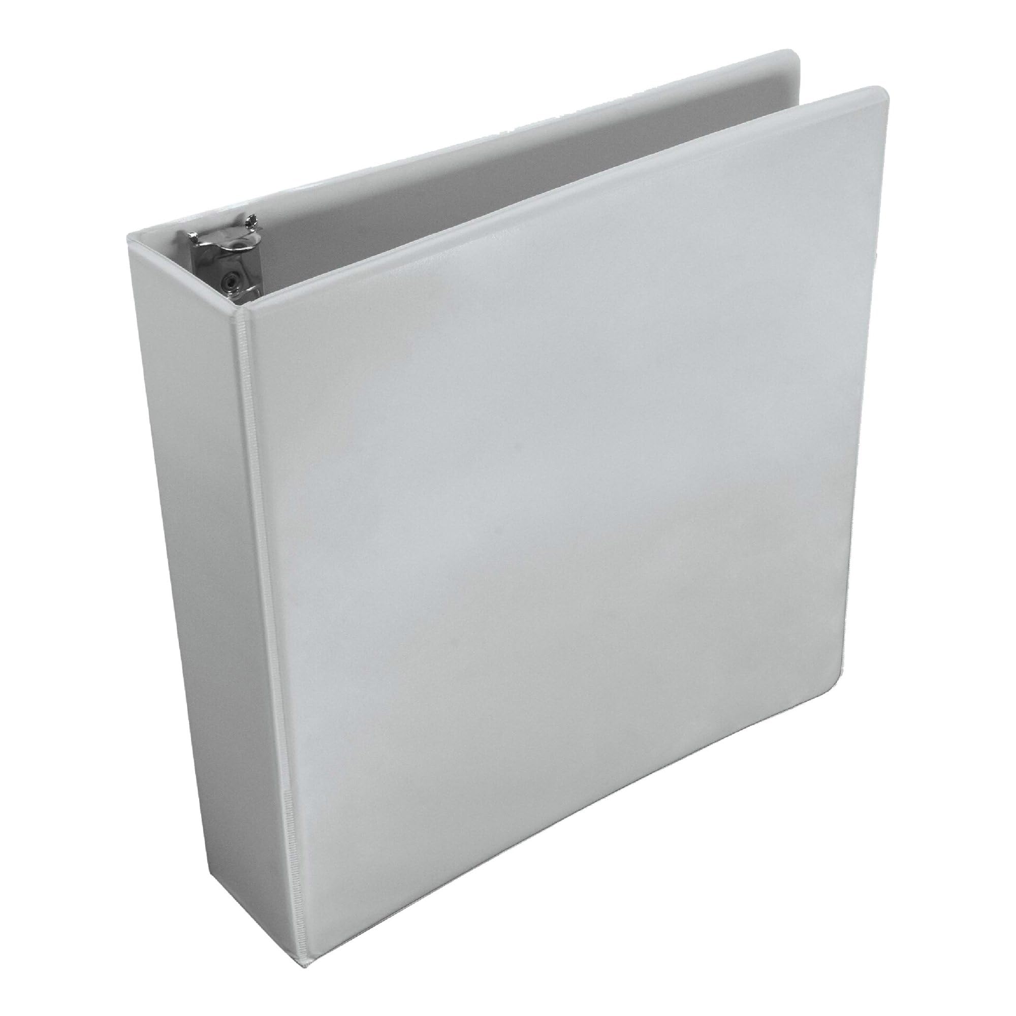 School Smart 2-Inch White Polypropylene D Ring Binder - Perfect for Classroom Organization, Office Documents & Student Notebooks