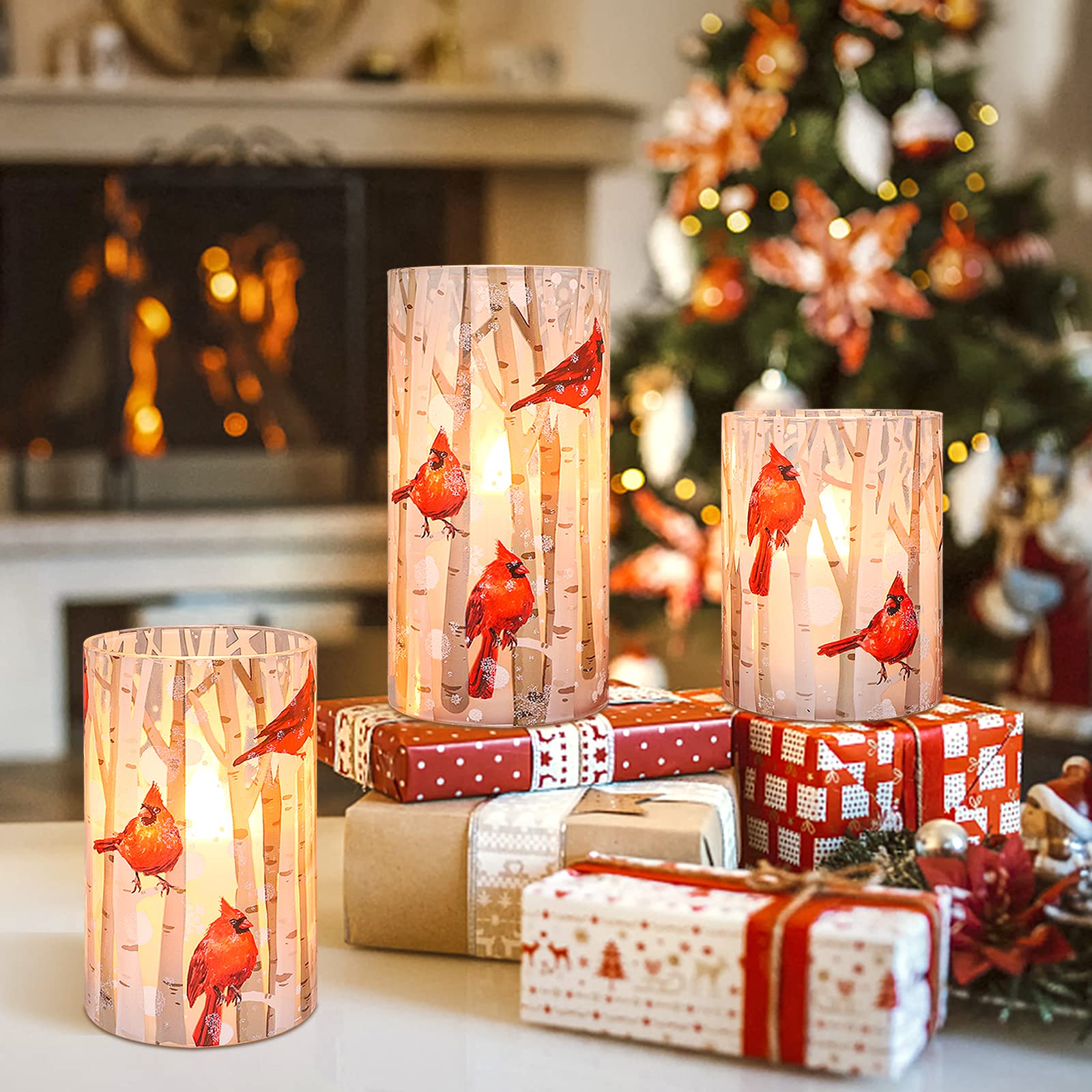 Flameless LED Candles Set of 3 with Remote & Timer - Christmas Home Decor