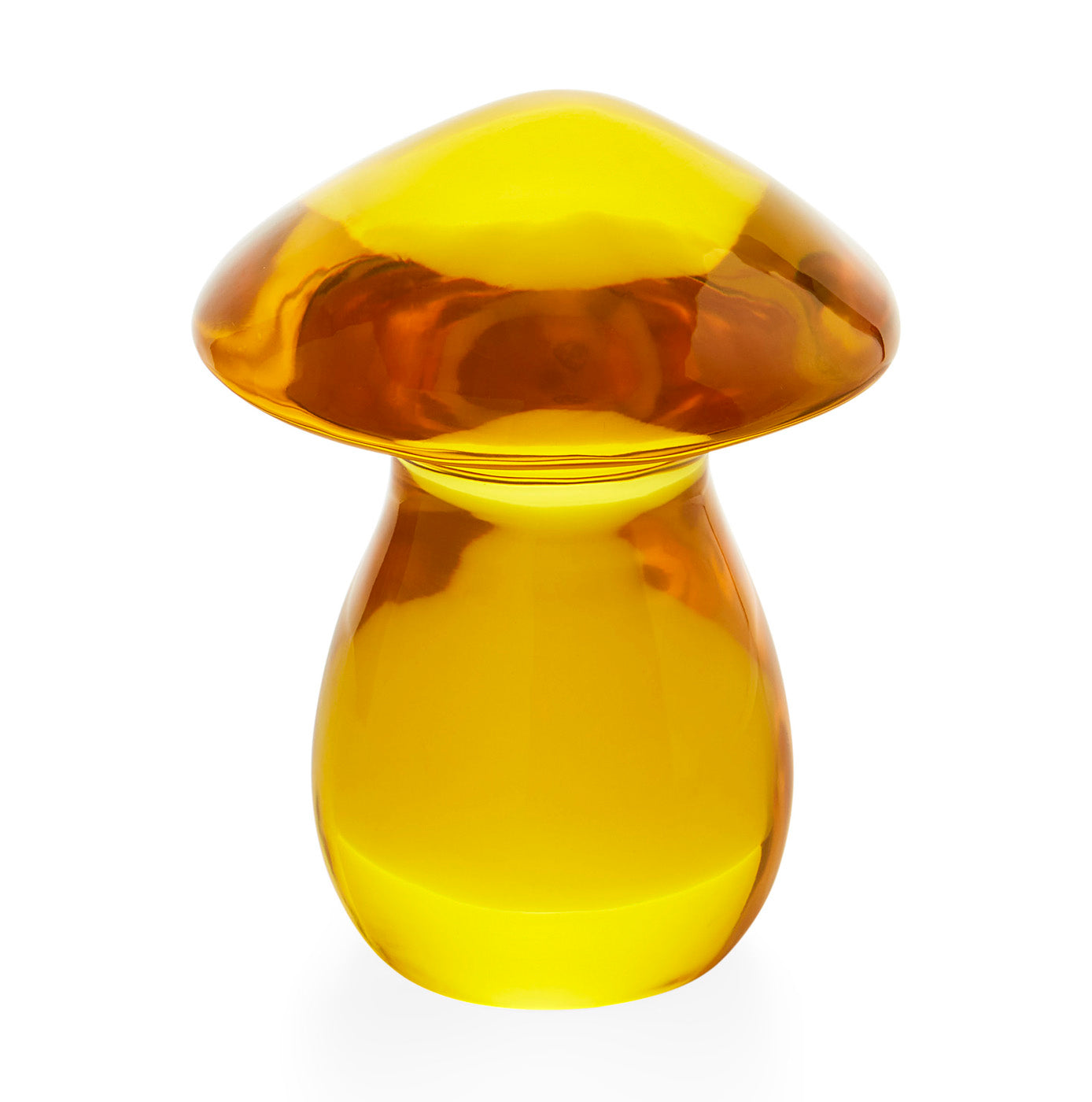 Vibrant Yellow Acrylic Mushroom Decor - Cute Modern Home Decoration for Living Room, Bedroom, Office & Gift Ideas