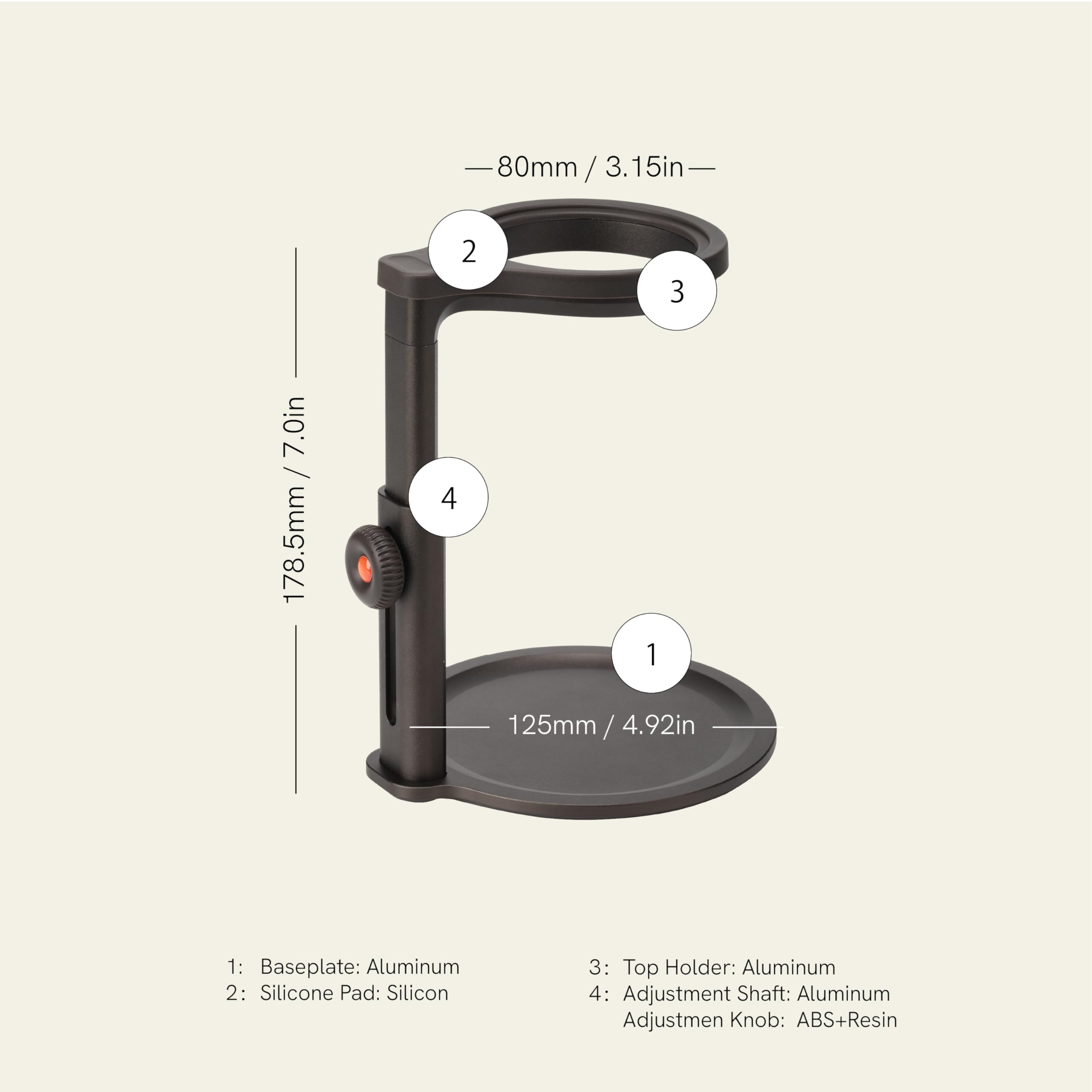 OutIn Detachable Universal Coffee Stand - Portable Espresso Machine Holder & Pour Over Coffee Dripper Stand - Lightweight & Easy to Carry for Camping, Travel & Home Brewing