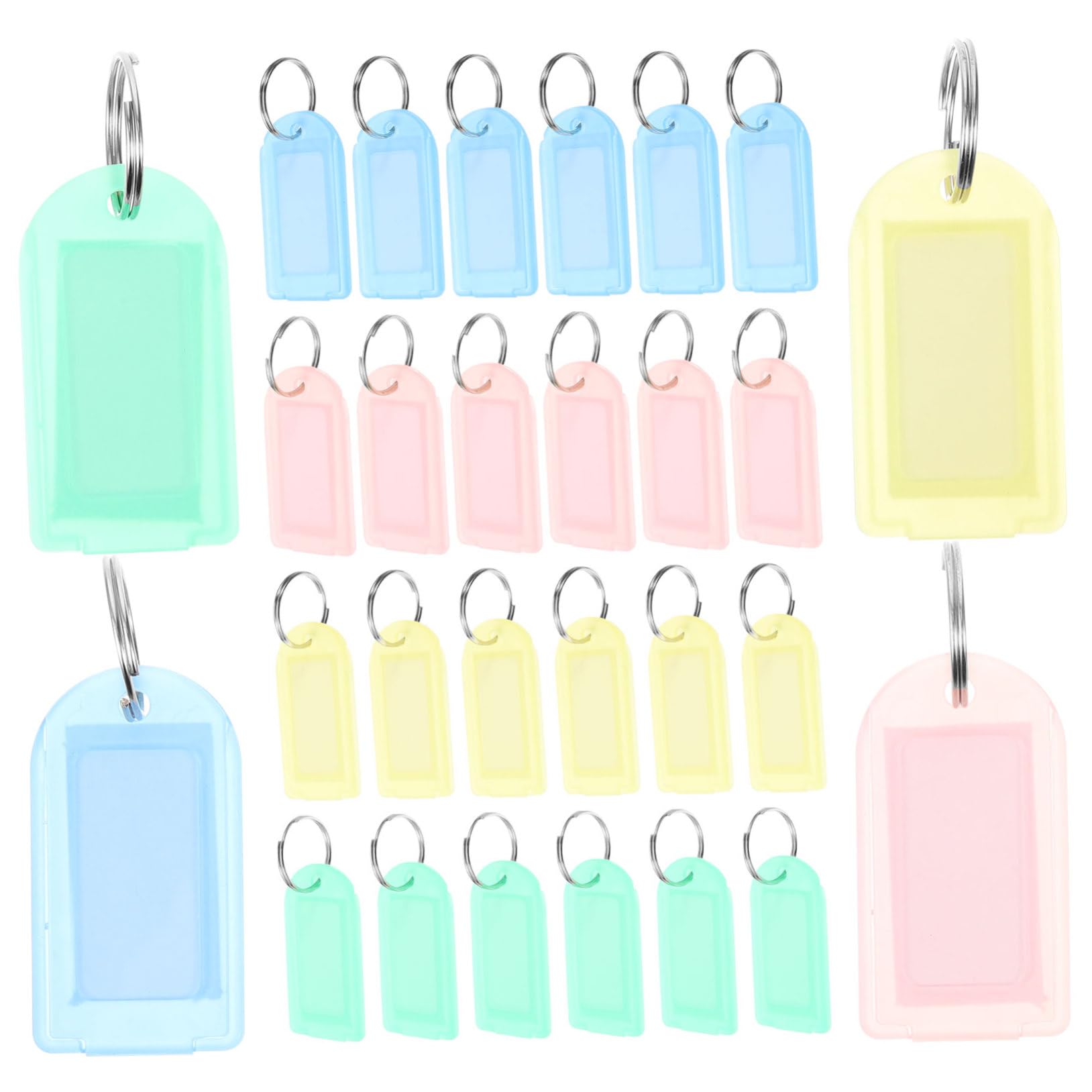 VALICLUD 40 Pack Colorful Luggage ID Tags with Keychain - Waterproof Suitcase Identifier Ribbons for Travel Bags, Backpacks & Suitcases - Perfect for Airports, Cruise Ships & Family Vacations