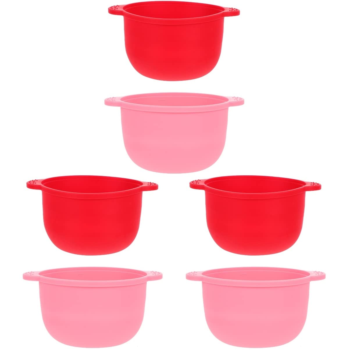 FRCOLOR 6-Piece Nonstick Wax Warmer Replacement Bowl Set - Hair Removal Waxing Kit with Folding Dye Bowls & Spatula | Perfect for Salon, Spa & At-Home Hair Removal