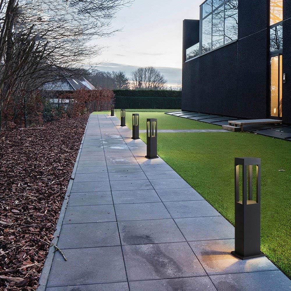 IP65 Waterproof LED Outdoor Post Lantern - Durable Landscape Lighting for Garden, Patio, Deck & Pool Area | Weather-Resistant Exterior Decoration Light for Yard, Courtyard & Community Spaces