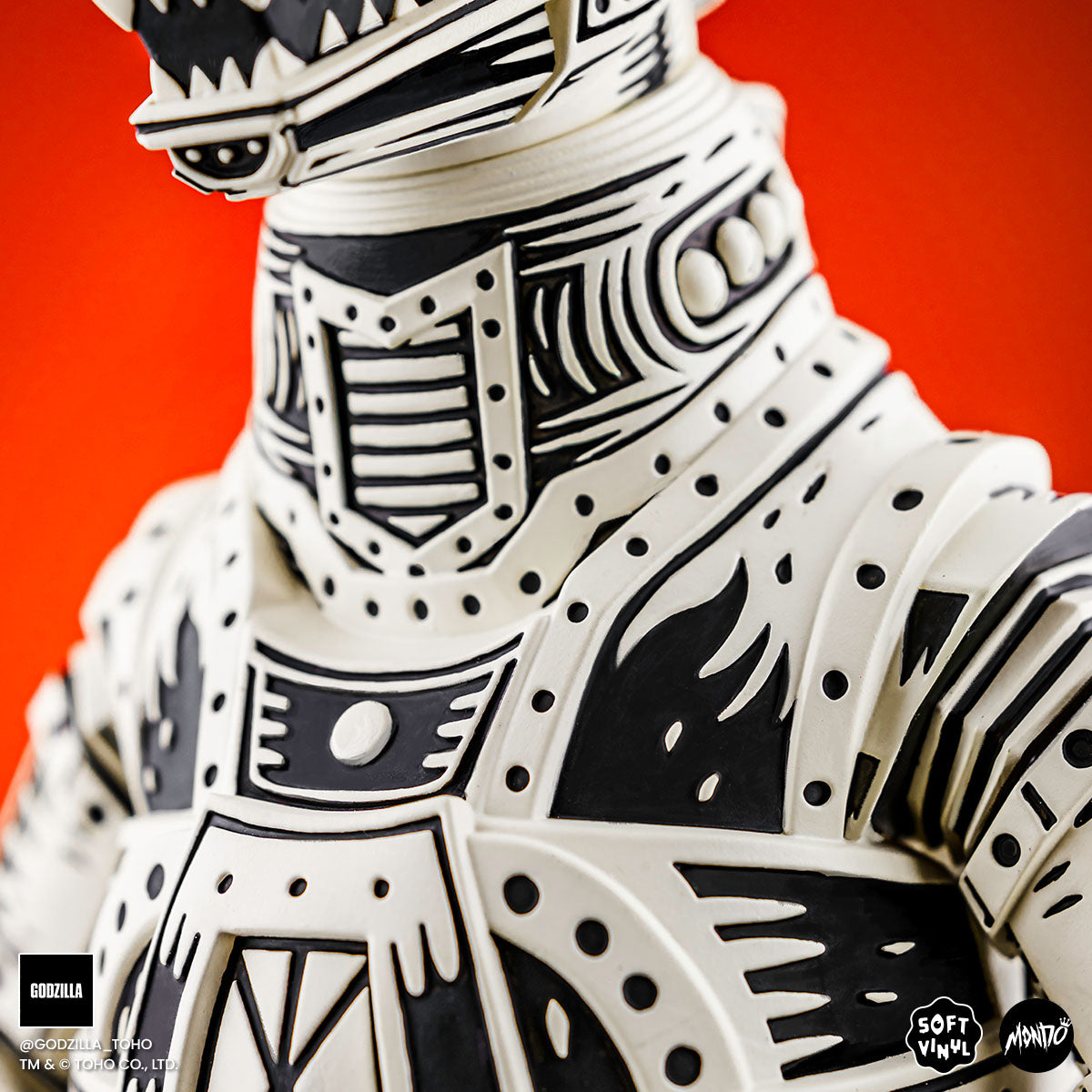 Mechagodzilla Vinyl Designer Figure by Attack Peter - Linocut Variant Timed Edition Collectible Toy | Perfect for Anime Fans, Godzilla Collectors & Home Decor | Great Gift for Birthday, Christmas & Display Shelf