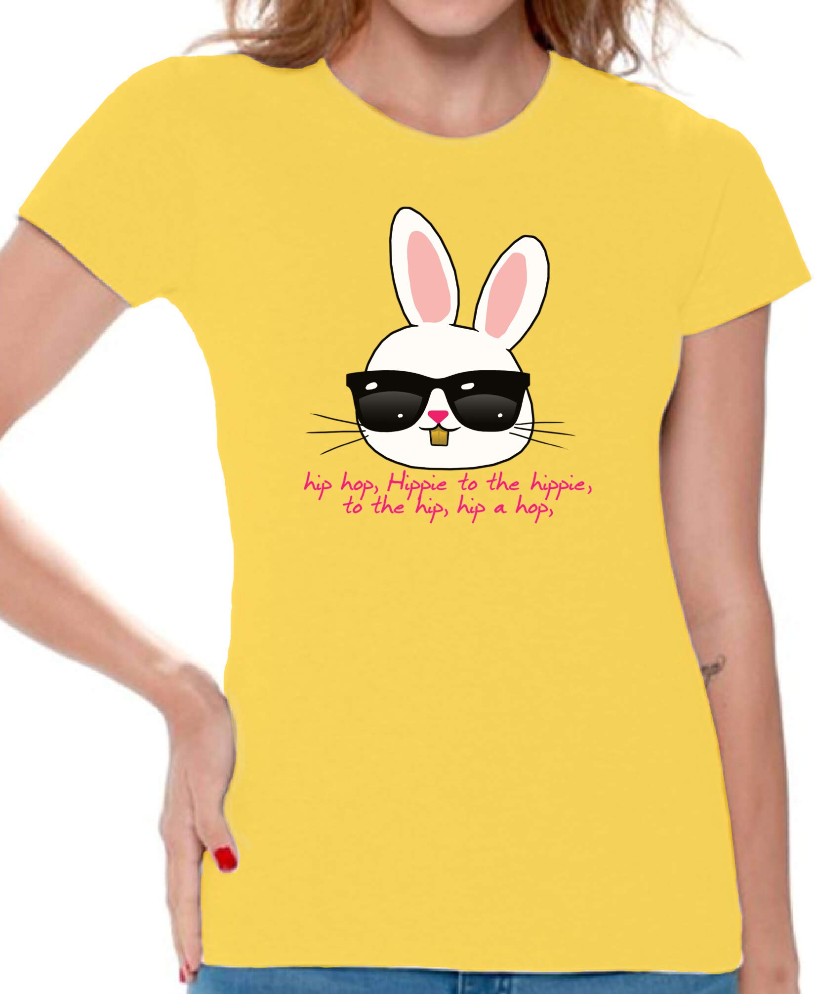 Easter T-Shirt for Women - Cute Bunny & Egg Hunt Graphic Tee - Christian Easter Gift - Perfect for Church, Family Gatherings & Spring Celebrations