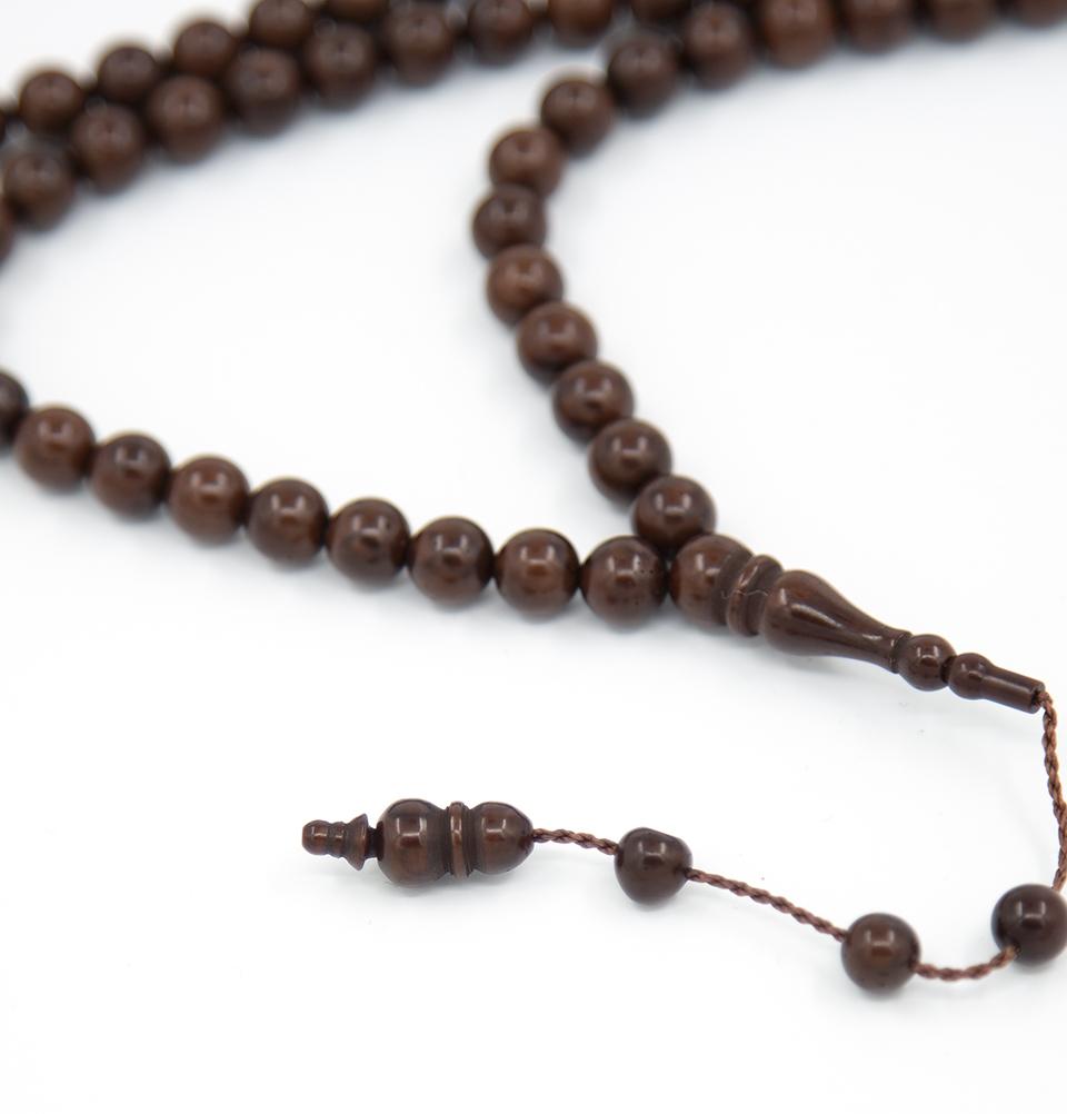 Premium Islamic Prayer Beads - 99 Count Round Kuka Wood Tasbih for Muslim Worship | Durable & Elegant Dhikr Beads for Daily Prayers, Meditation & Spiritual Reflection