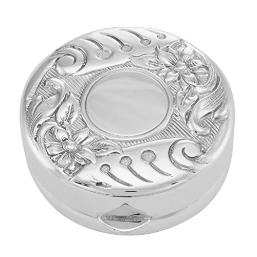 Elegant Sterling Silver Floral Engravable Pillbox - Handcrafted in USA | Perfect for Medication Storage, Travel & Gift Giving