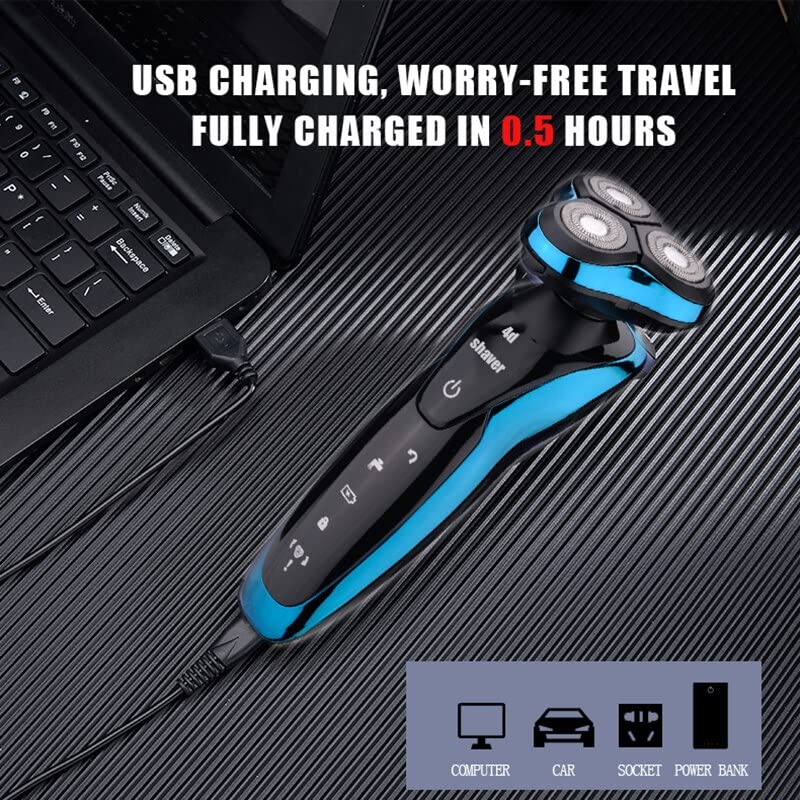 Electric Head Shaver for Bald Men - Rechargeable & Washable Men's Shaver, Smart Shaving Machine with Precision Blades (9001X-E) | Perfect for Travel, Home Use & Quick Head Shaving