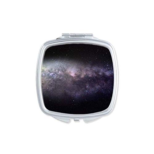 DIYthinker Elliptical Cosmic Nebula Universe Pattern Mirror - Portable Compact Pocket Makeup Mirror with Double Sided Glass for Travel, Home & On-the-Go Touch Ups