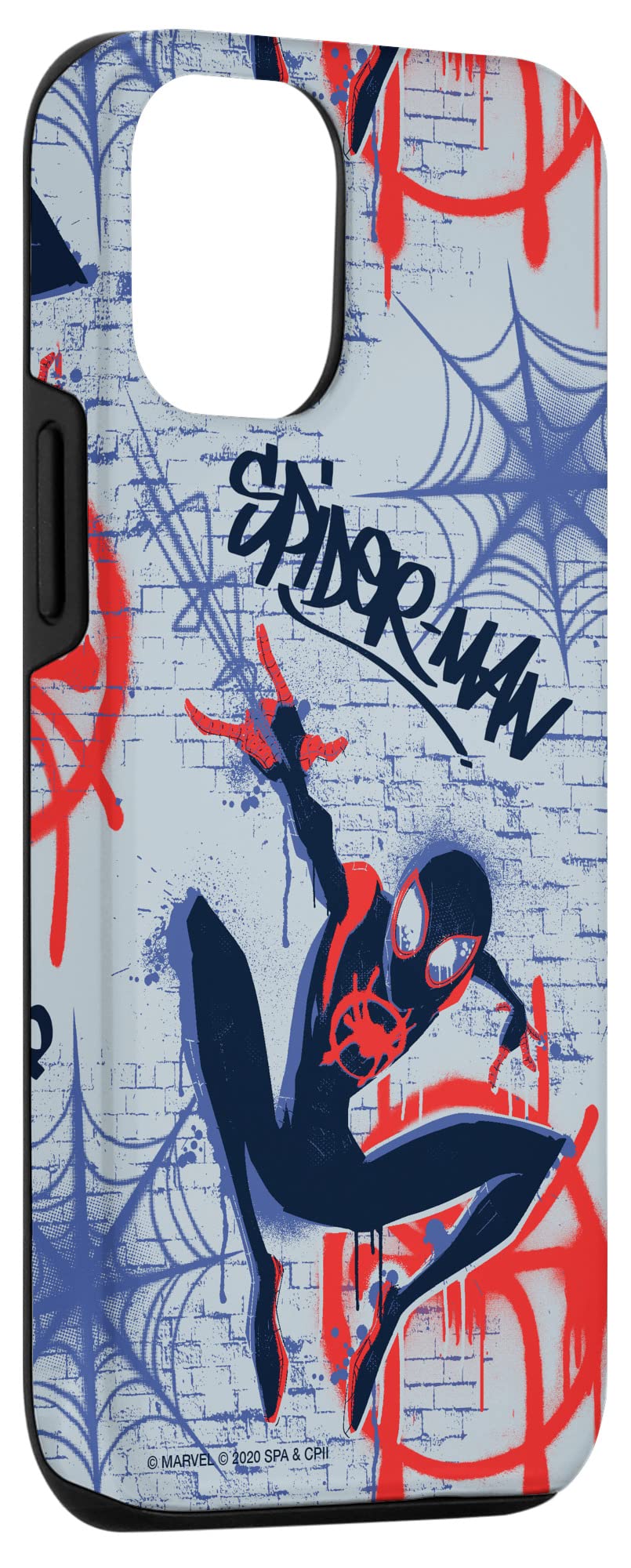 iPhone 12/12 Pro Marvel Spider-Man Case - Into the Spider-Verse Graffiti Design | Protective Phone Cover for Fans | Perfect for Daily Use, Travel & Superhero Enthusiasts