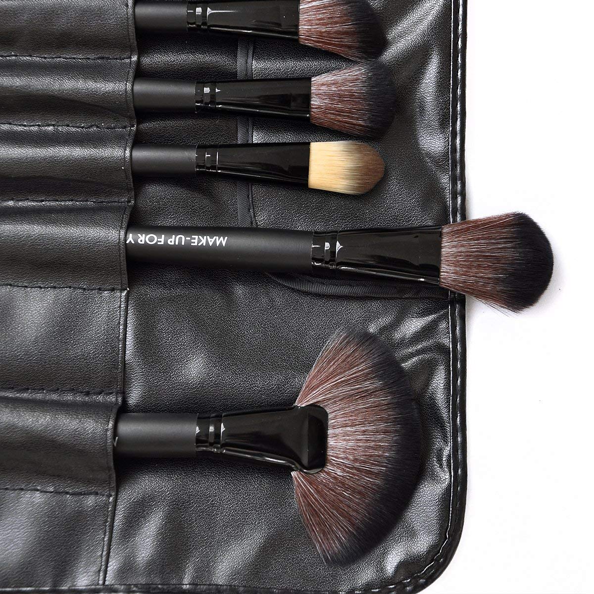 Khelni 12-Piece Professional Makeup Brush Set for Face & Eyes | Premium Synthetic Hair Cosmetic Brushes | Includes Black Travel Pouch | Perfect for Makeup Artists & Beauty Enthusiasts