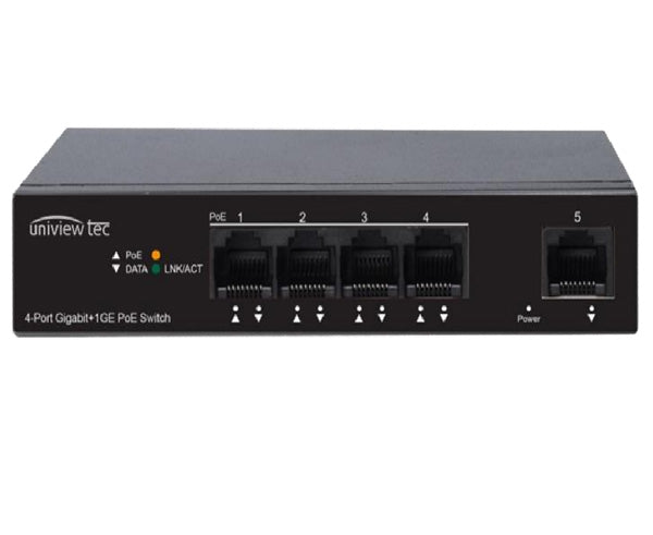 4 Port Gigabit PoE Network Switch for Home & Office - Power Over Ethernet for IP Cameras, VoIP Phones & Wireless Access Points