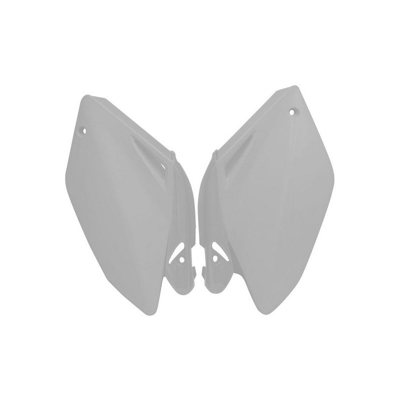 RTECH White Side Panels for Honda CRF250R 2004-2005 - Replacement Plastic Body Kit | Dirt Bike & Off-Road Motorcycle Accessories