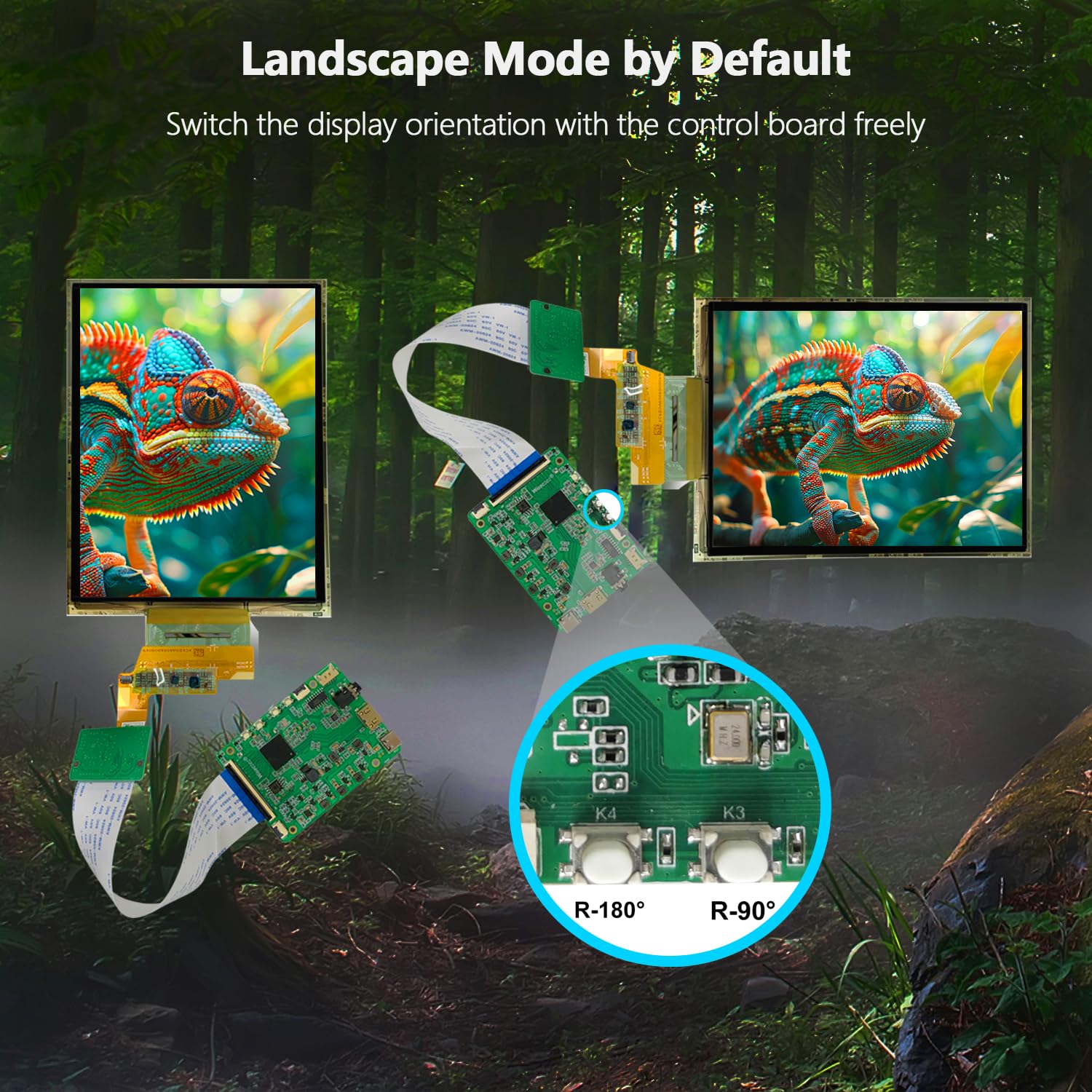 7.8 Inch Flexible AMOLED Display - FHD 1920x1440 Curved Bendable Screen with HDMI Driver Board | DIY Prototype OLED Monitor Kit (No Enclosure) | Compatible with Windows, Mac, Linux | Perfect for Wearable Tech, Smart Devices & Interactive Displays