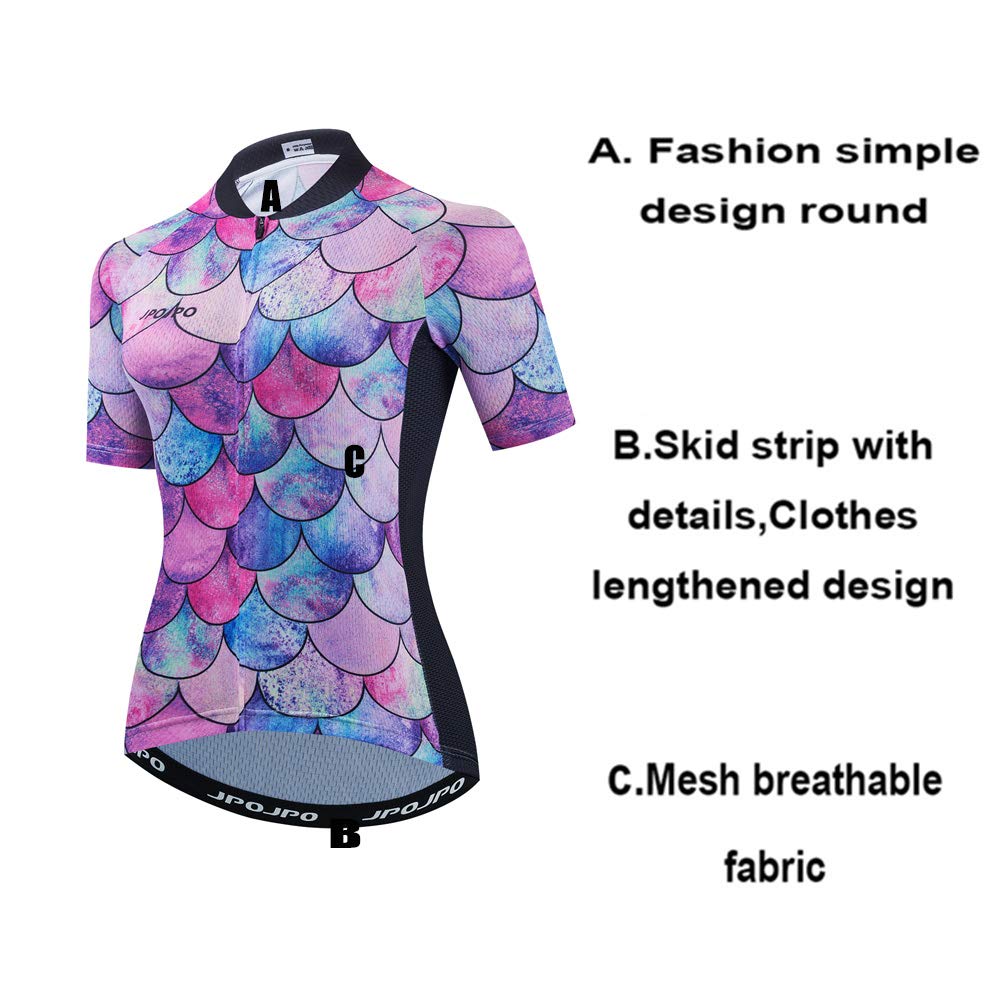 Women's Cycling Jersey - Breathable Short Sleeve Bike Top for Summer MTB & Road Biking - Perfect for Outdoor Cycling, Commuting & Fitness Training