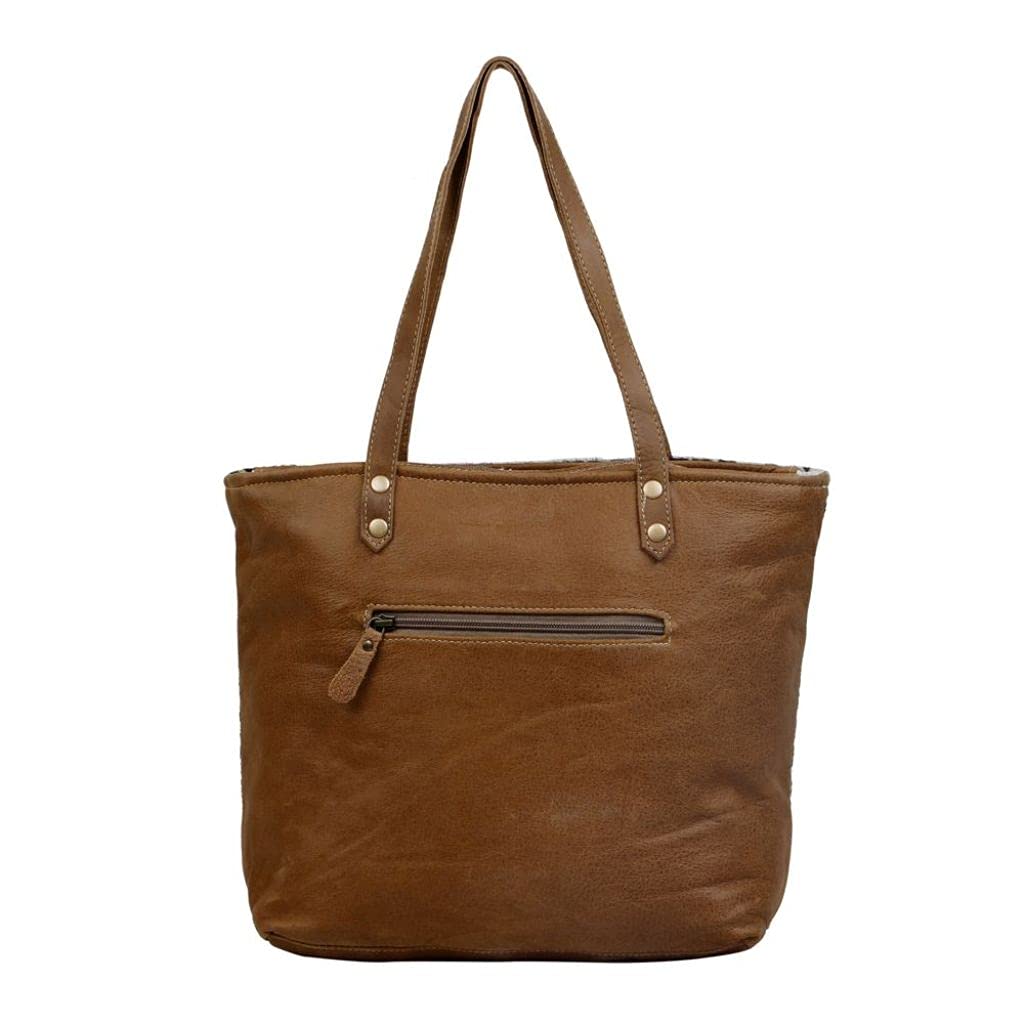 Myra Bag - Premium Magnetic Leather & Cowhide Handbag (Upcycled Material) - Stylish Women's Purse for Work, Travel & Everyday Use - Model S-2835