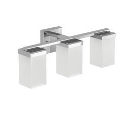 90 Degree 3 Globe Light Sconce in Chrome - YB8863CH by Moen | Modern Wall Lighting for Living Room, Bedroom & Hallway