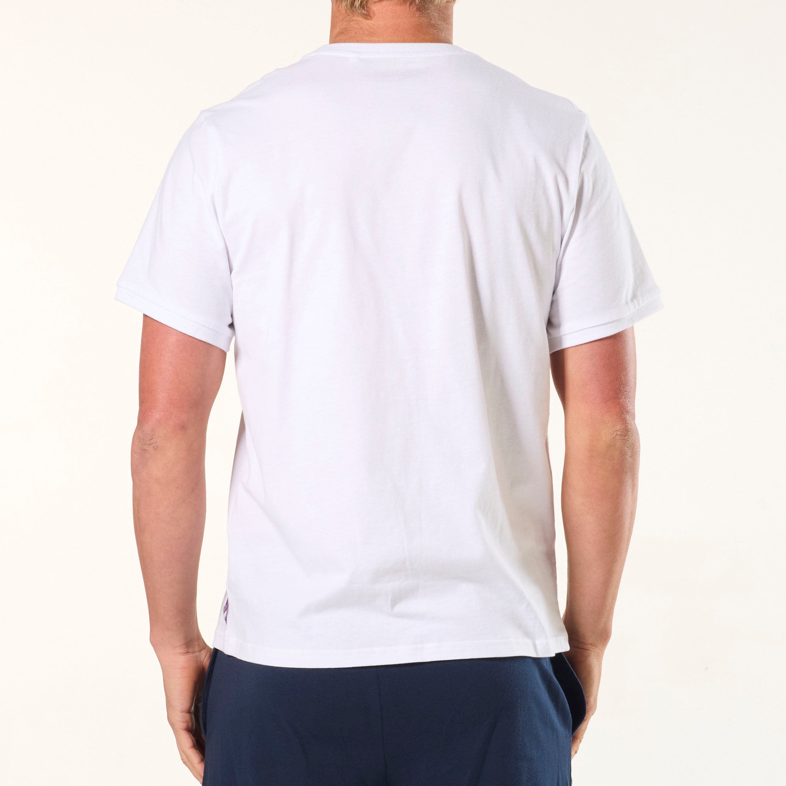 Men's Cotton Sleep Tee Shirt - Soft & Breathable White Nightwear for Relaxing at Home or Lounging
