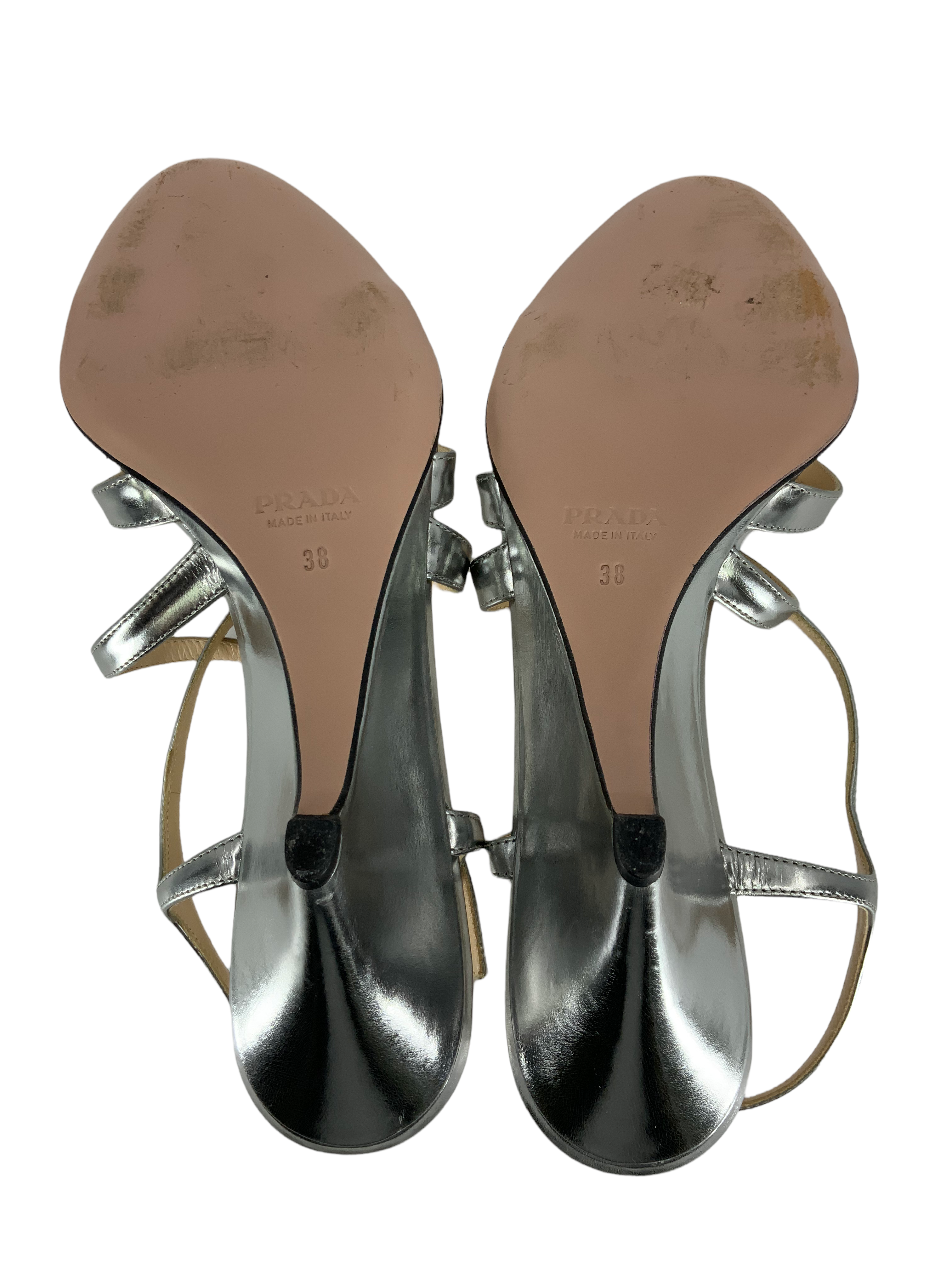 Prada Leather Strappy Sandals for Women Size 8 | Luxury Designer Heels | Perfect for Weddings, Parties & Summer Outfits